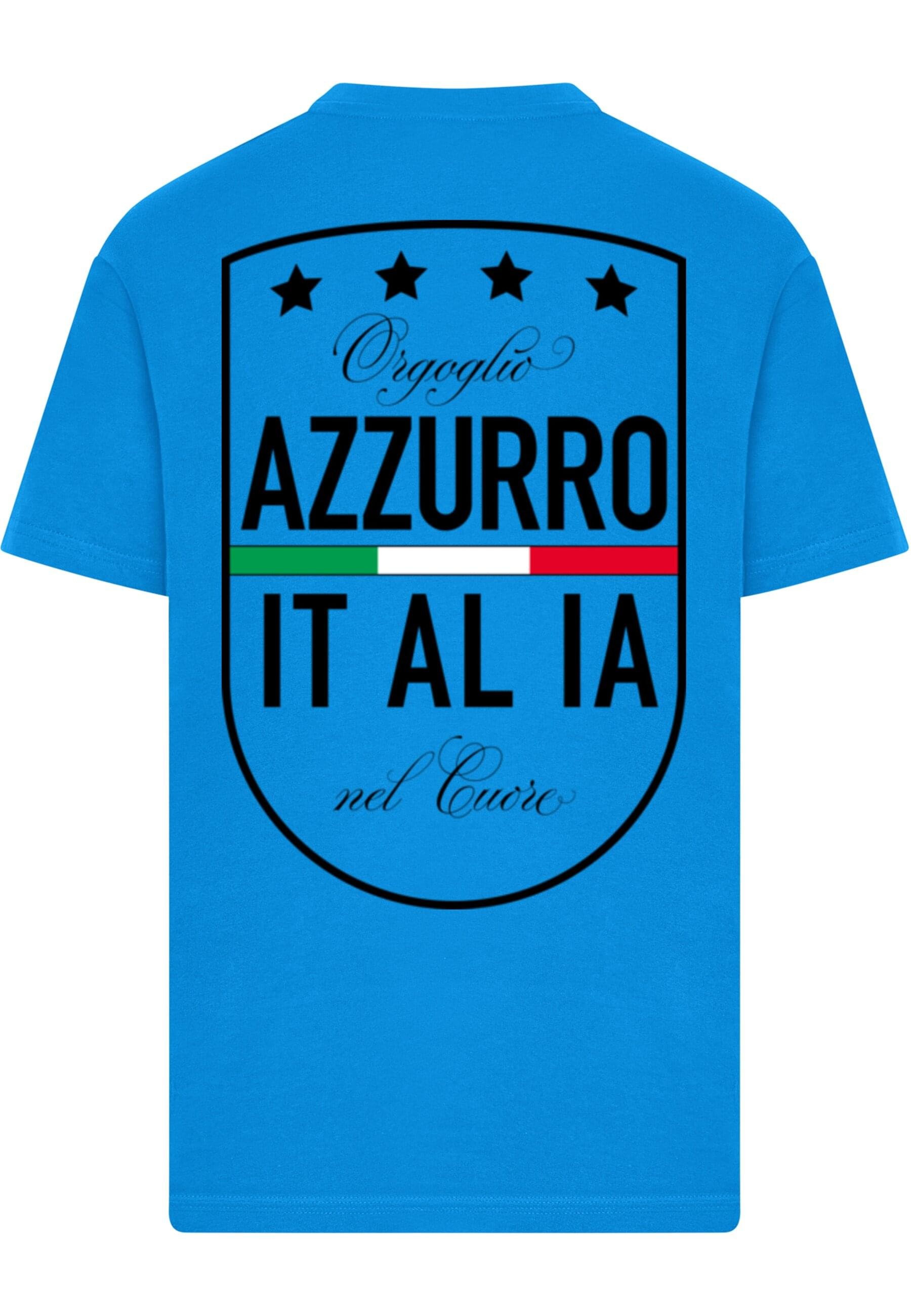 MisterTee T-Shirt "MisterTee Azurro Italia Crest Tee" 1 Stk. tlg. günstig online kaufen