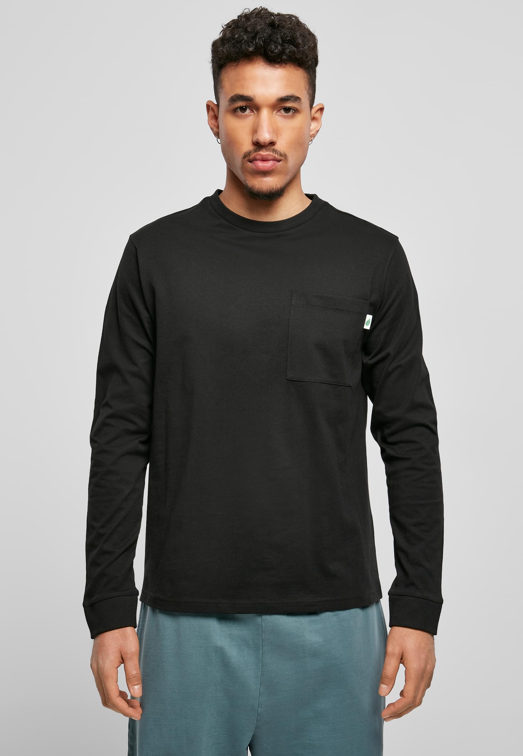 URBAN CLASSICS Longsleeve »Urban Classics Herren Organic Basic Pocket LS«, (1 tlg.)