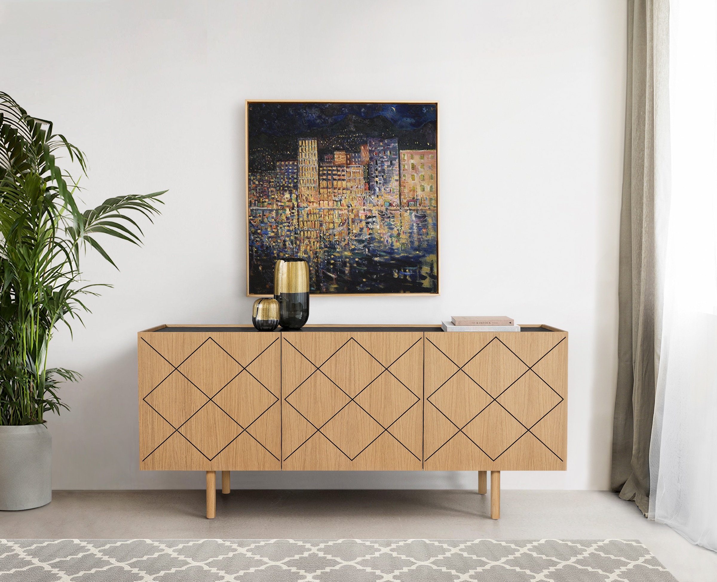 Woodman Kommode, Holzfurnier aus Eiche, Skandinavisches Design, FSC-zertifi günstig online kaufen