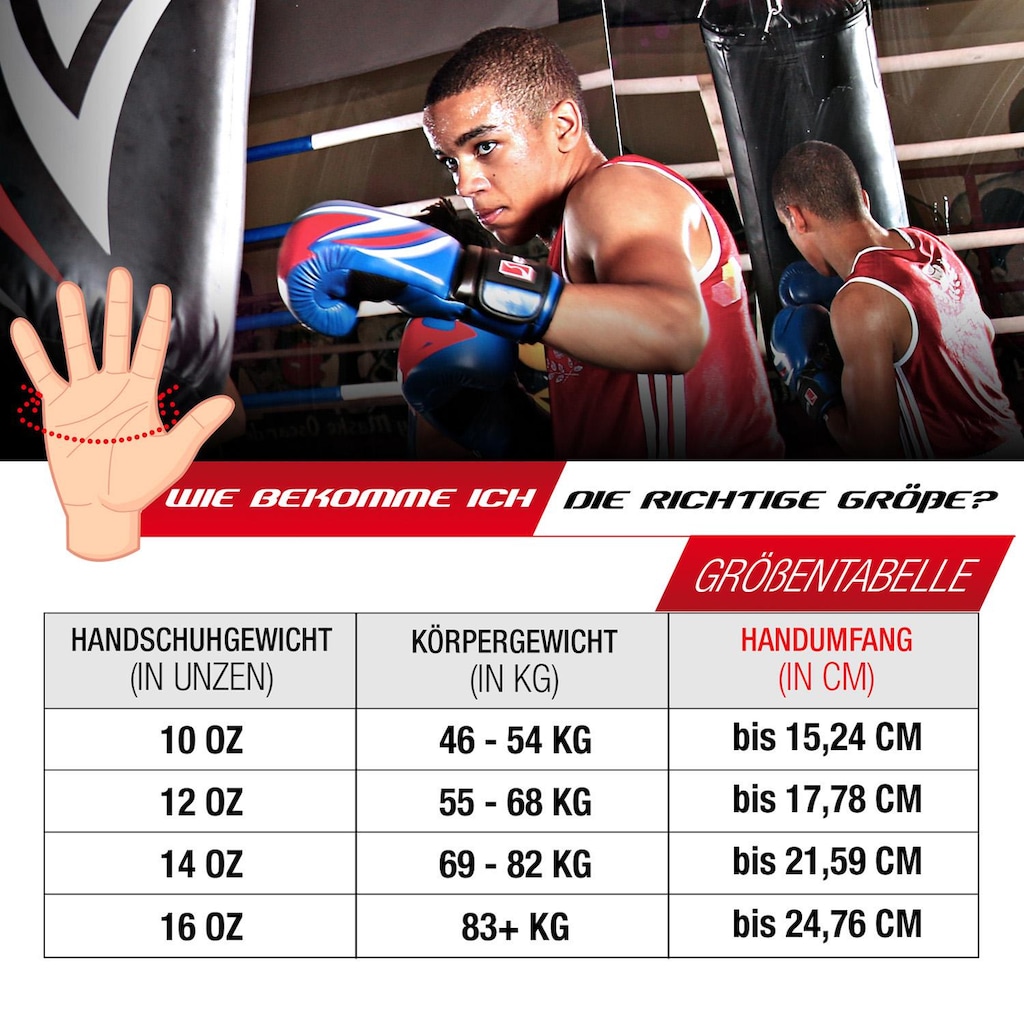 Sportstech Boxhandschuhe, (mit Tasche)