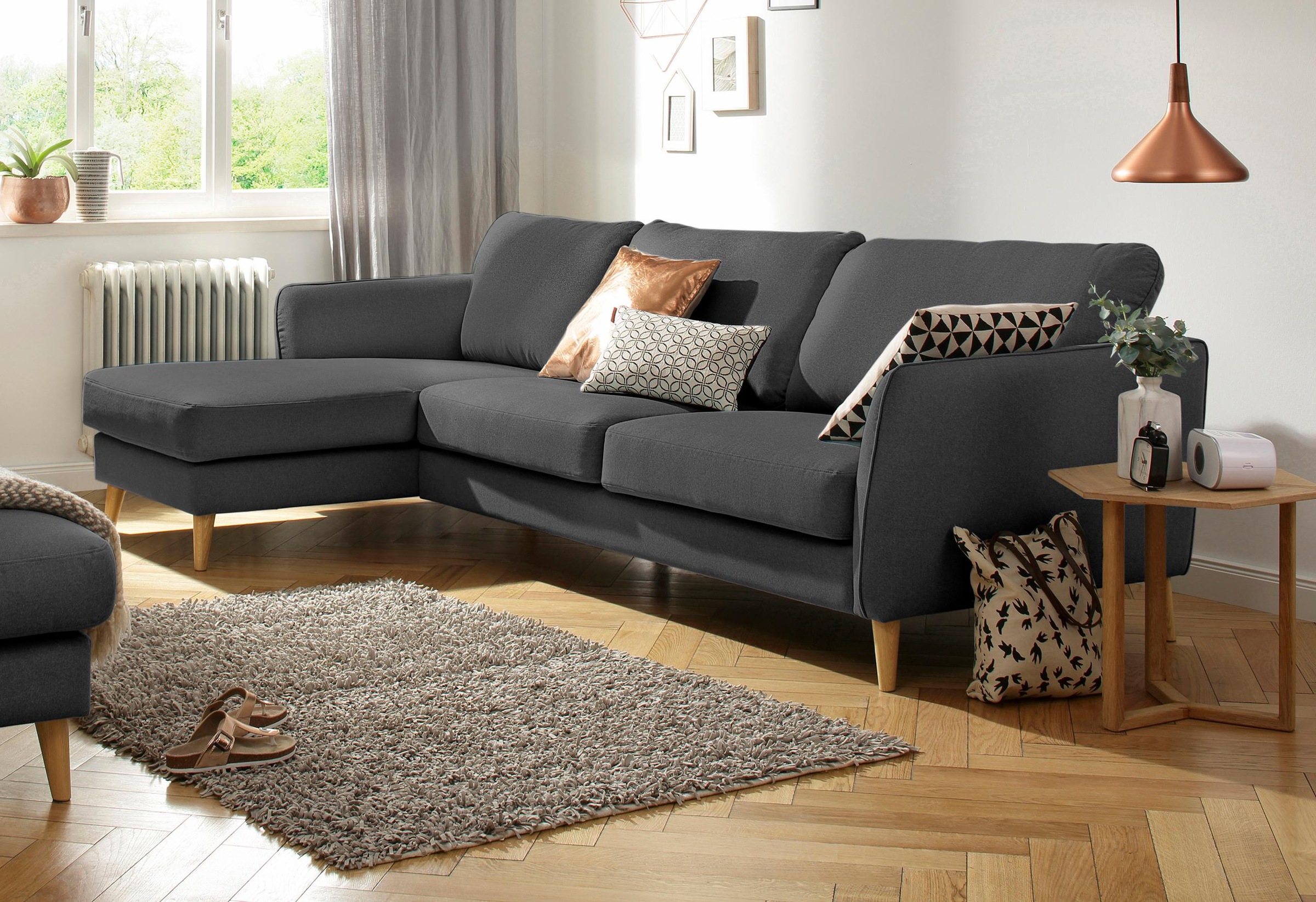 Home affaire Ecksofa "MARSEILLE (279/152cm),L-Form, Rec. rechts/links", Mas günstig online kaufen