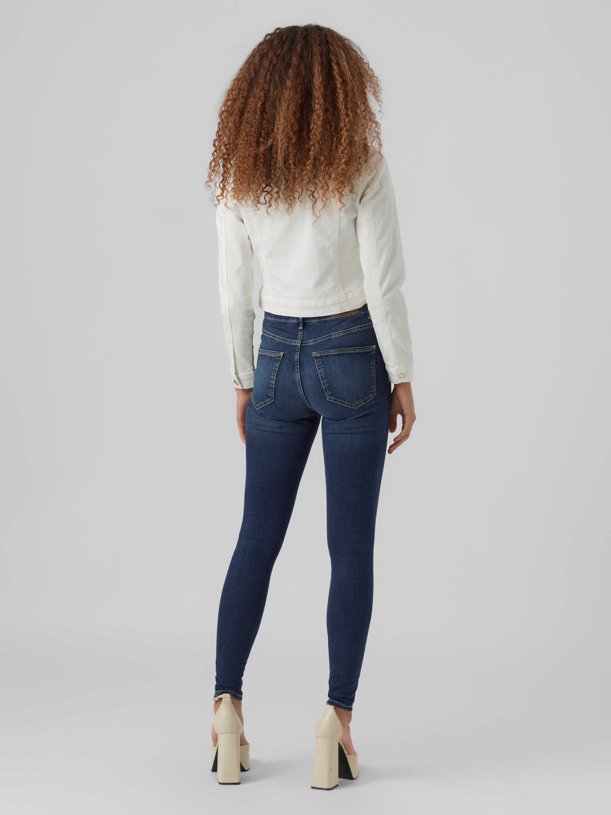 Vero Moda Jeansjacke »VMLUNA LS SLIM DNM JACKET MIX GA NOOS«