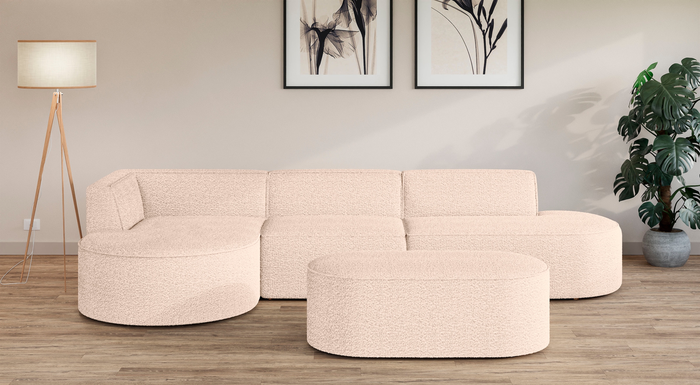 OTTO home Ecksofa "EIVIND Designer Sofa mit Ottomane rechts/links, B/T/H: 3 günstig online kaufen