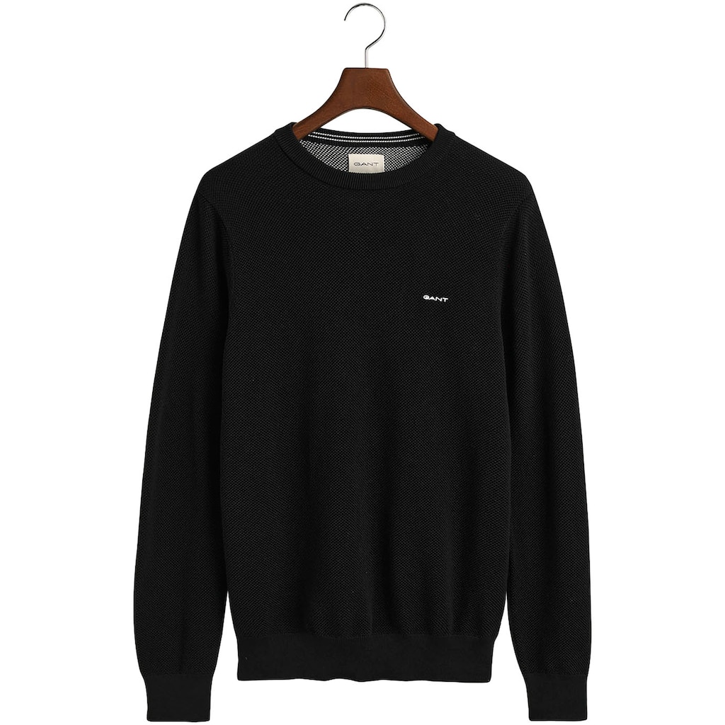 Gant Rundhalspullover »COTTON PIQUE C-NECK«