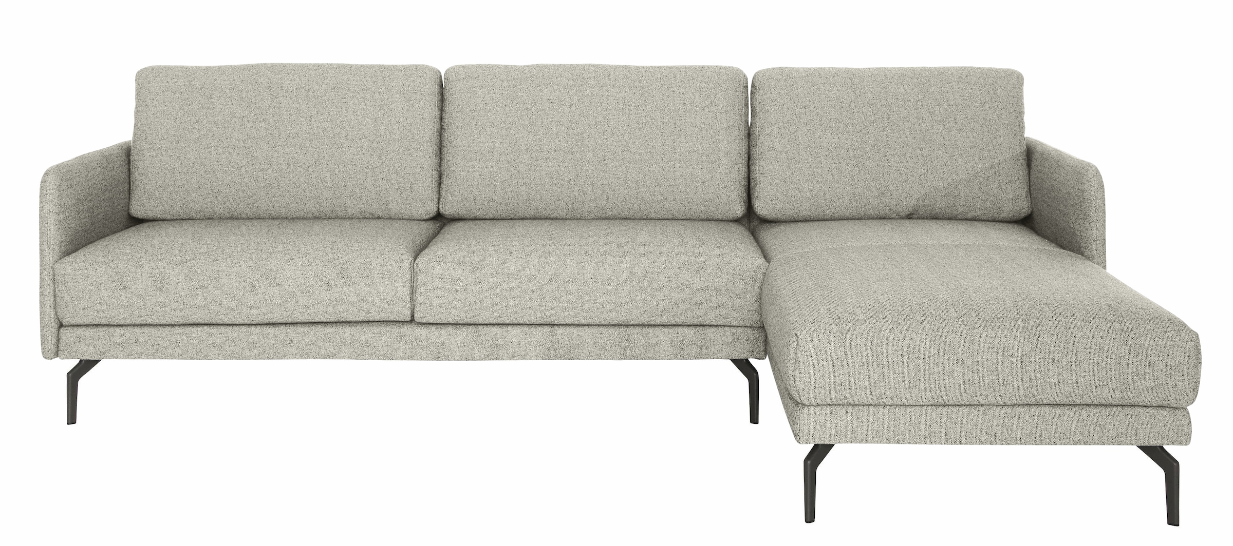 Creation BY ROLF BENZ Ecksofa "CR.450, Designecksofa, Polsterecke, L-Form" Armlehne sehr schmal, Breite 234 cm, Alugussfüße in umbragrau