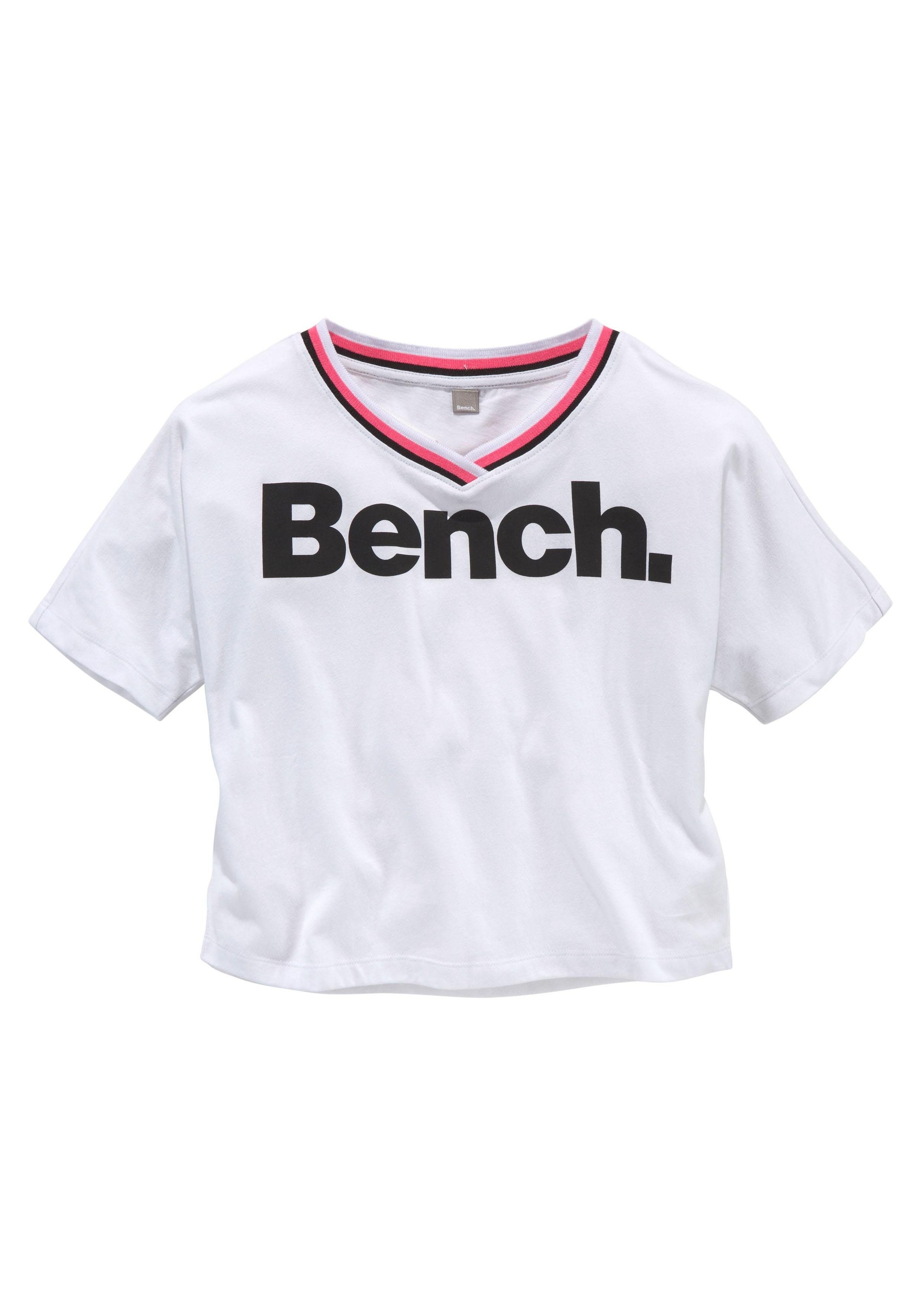 Bench. T-Shirt (Set, mit Top) BAUR modischem | V-Ausschnitt mit