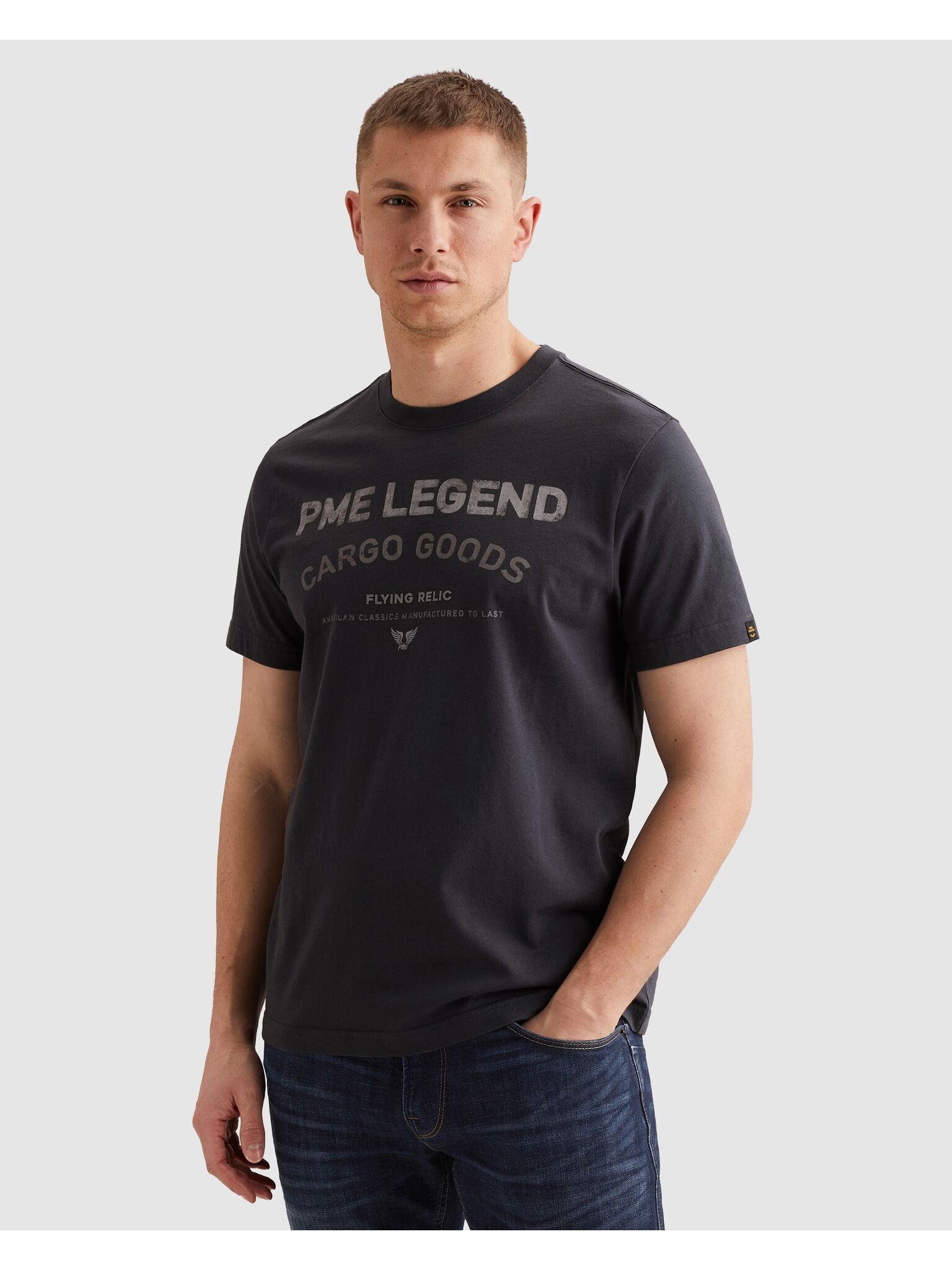 PME LEGEND T-Shirt "Short sleeve r-neck single jersey graphic" mit Logo Pri günstig online kaufen