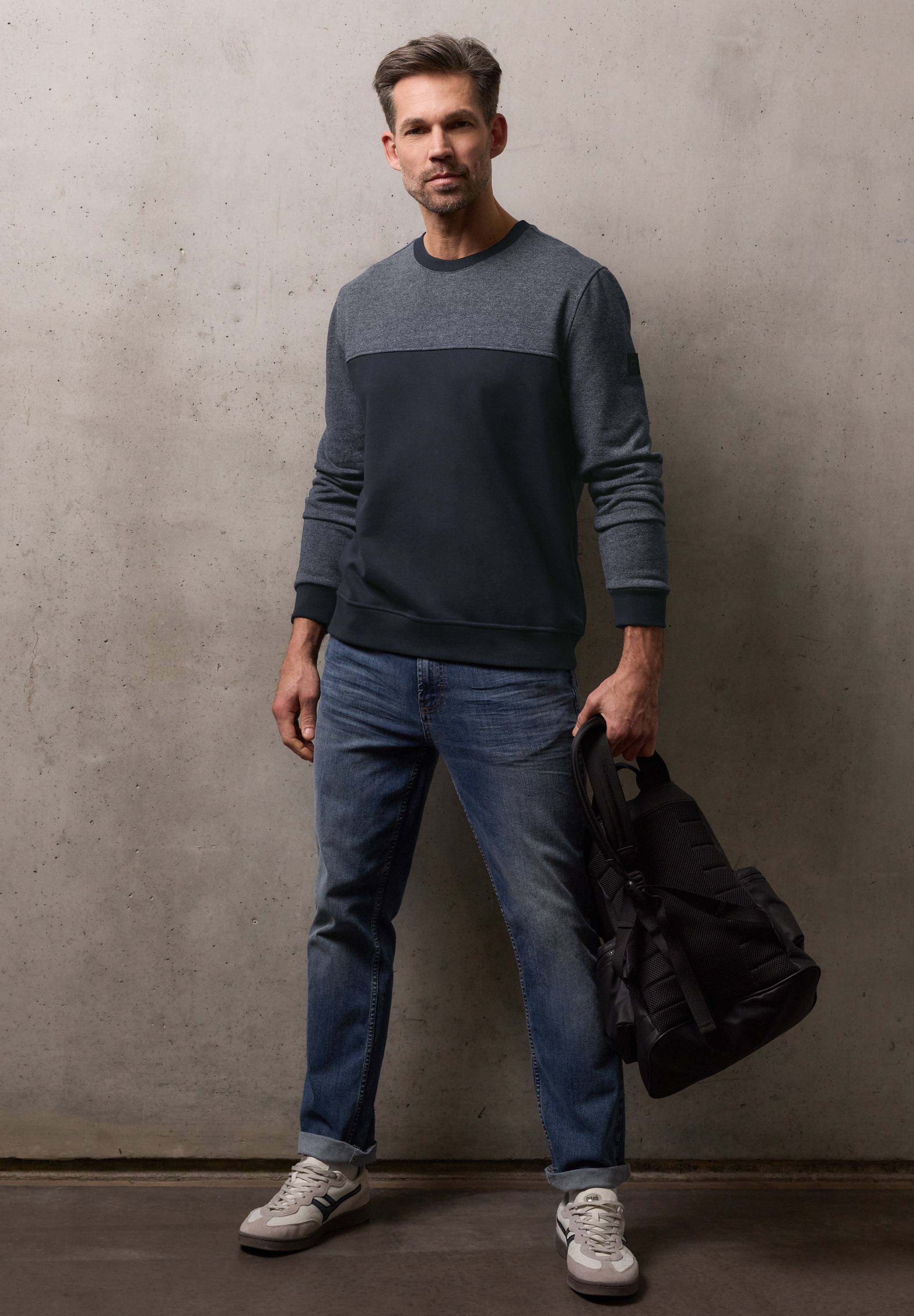 STREET ONE MEN Sweatshirt , im soften Baumwoll-Mix
