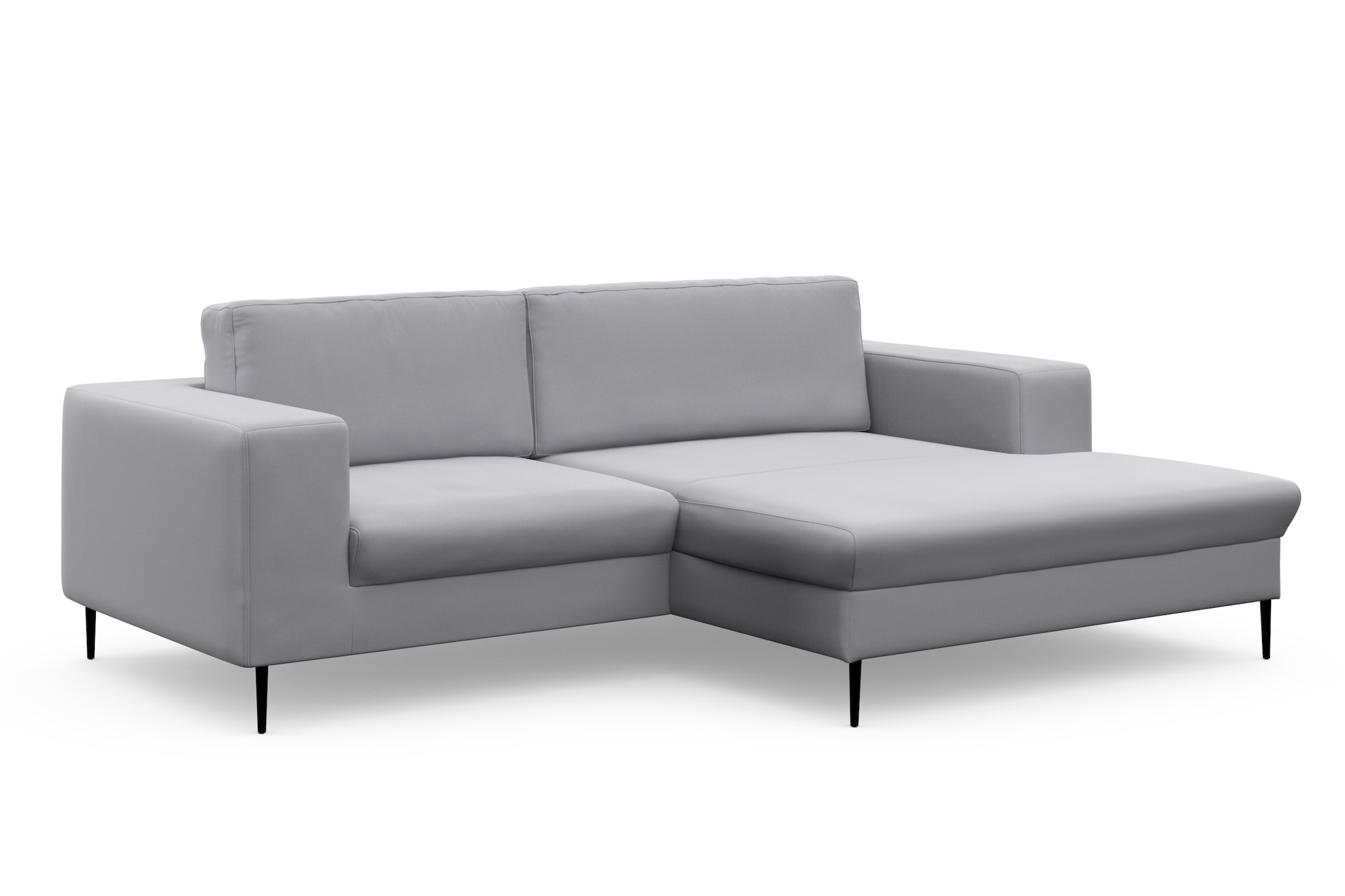 DOMO collection Ecksofa »Modica kompakt und elegant, Breite 244, L-Form«, moderne Optik mit extrabreiter Recamiere, auch in Cord
