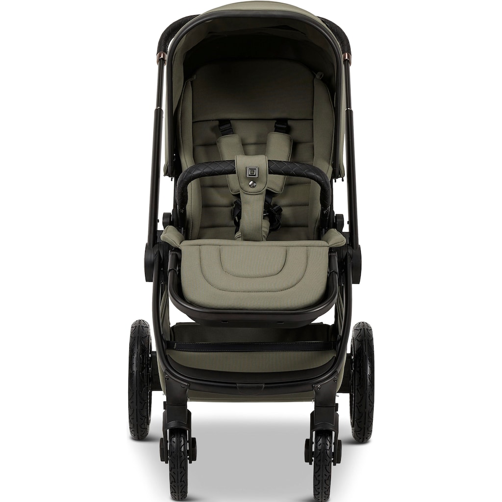 Moon Kombi-Kinderwagen »Resea+, moss green/black melange«