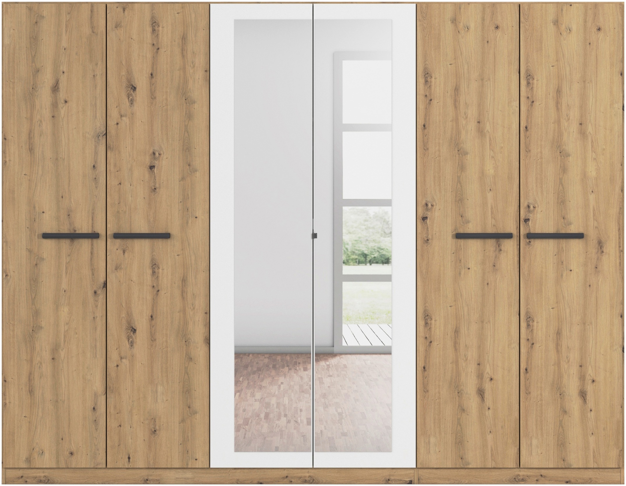 Thumbnail - rauch Drehtürenschrank "Kleiderschrank Schrank Garderobe Garderobenschrank Stauraumwunder MODI" optional mit Spiegel MAD...