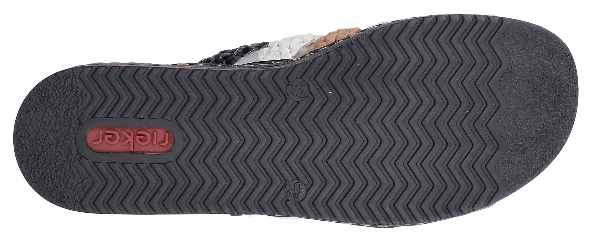 Rieker Pantolette  Sommerschuh, Urlaubsschuh, Keilpantolette zum Schlupfen