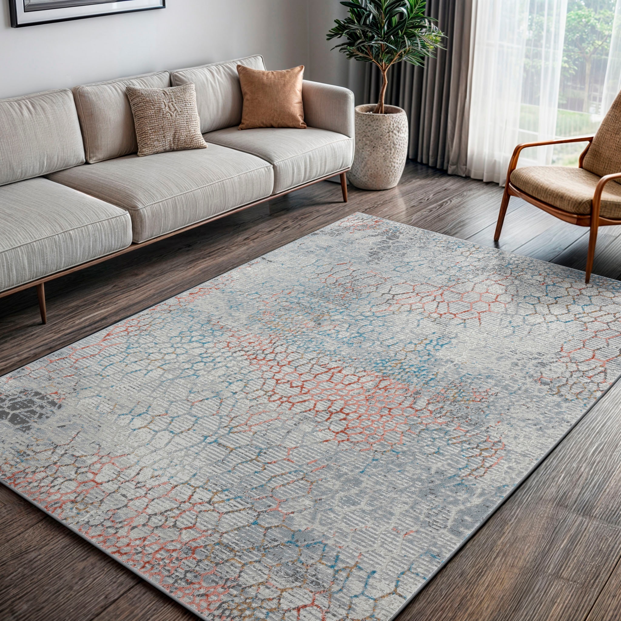 OTTO home Teppich "Jaxyn" rechteckig 8 mm Höhe Kurzflor, modernes Design, p günstig online kaufen