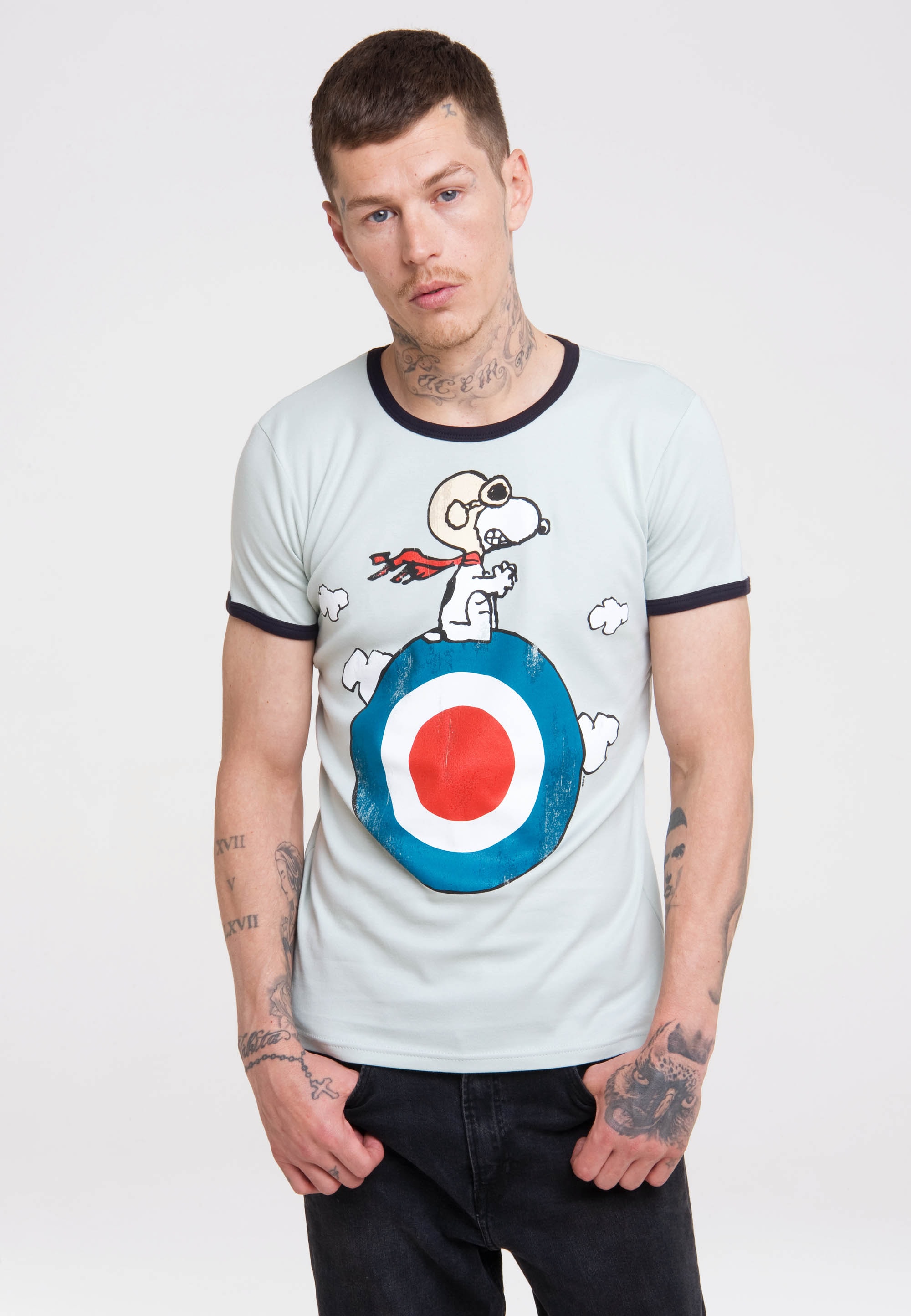 LOGOSHIRT T-Shirt »Peanuts - Snoopy kaufen ▷ | Pilot«, BAUR mit Print lizenziertem