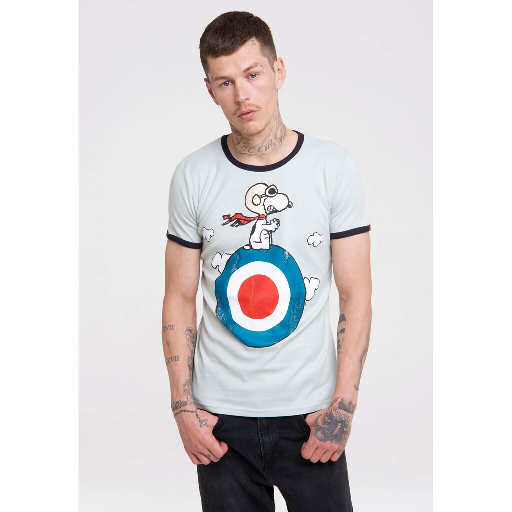 LOGOSHIRT T-Shirt »Peanuts - Snoopy Pilot«, mit lizenziertem Print