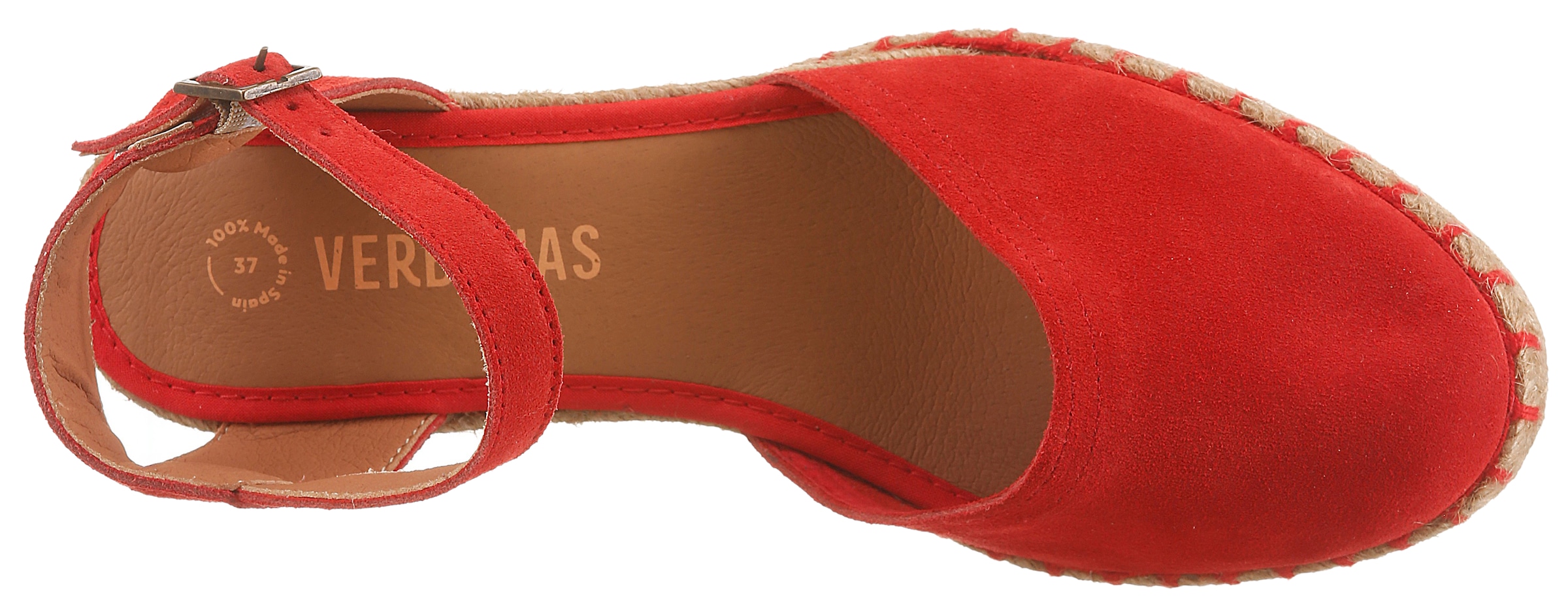VERBENAS Slingpumps  Keilsandalette, Sommerschuh, Urlaubsschuh mit Bastbesatz