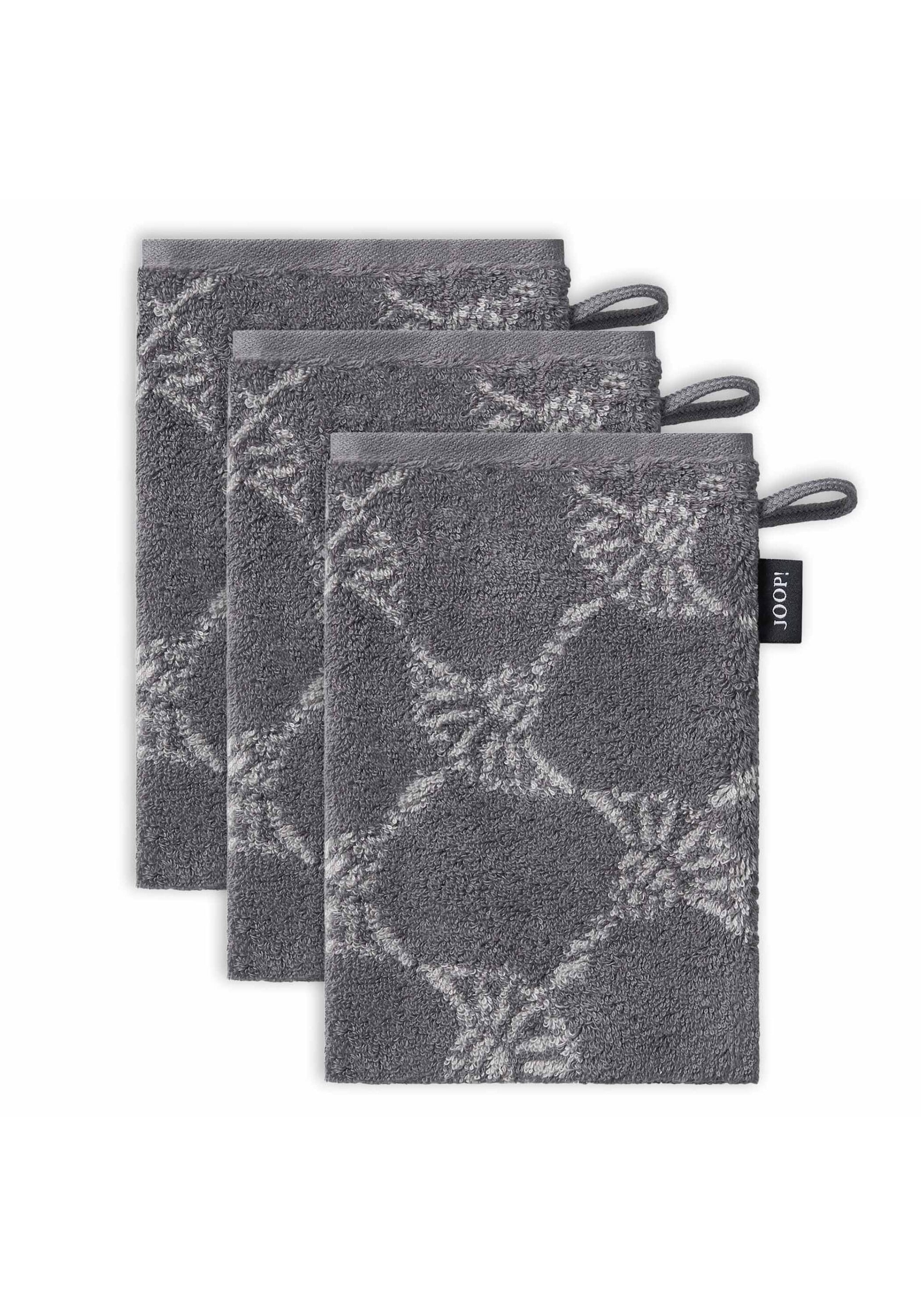 JOOP Waschhandschuh "Waschlappen Doubleface 3er Pack"