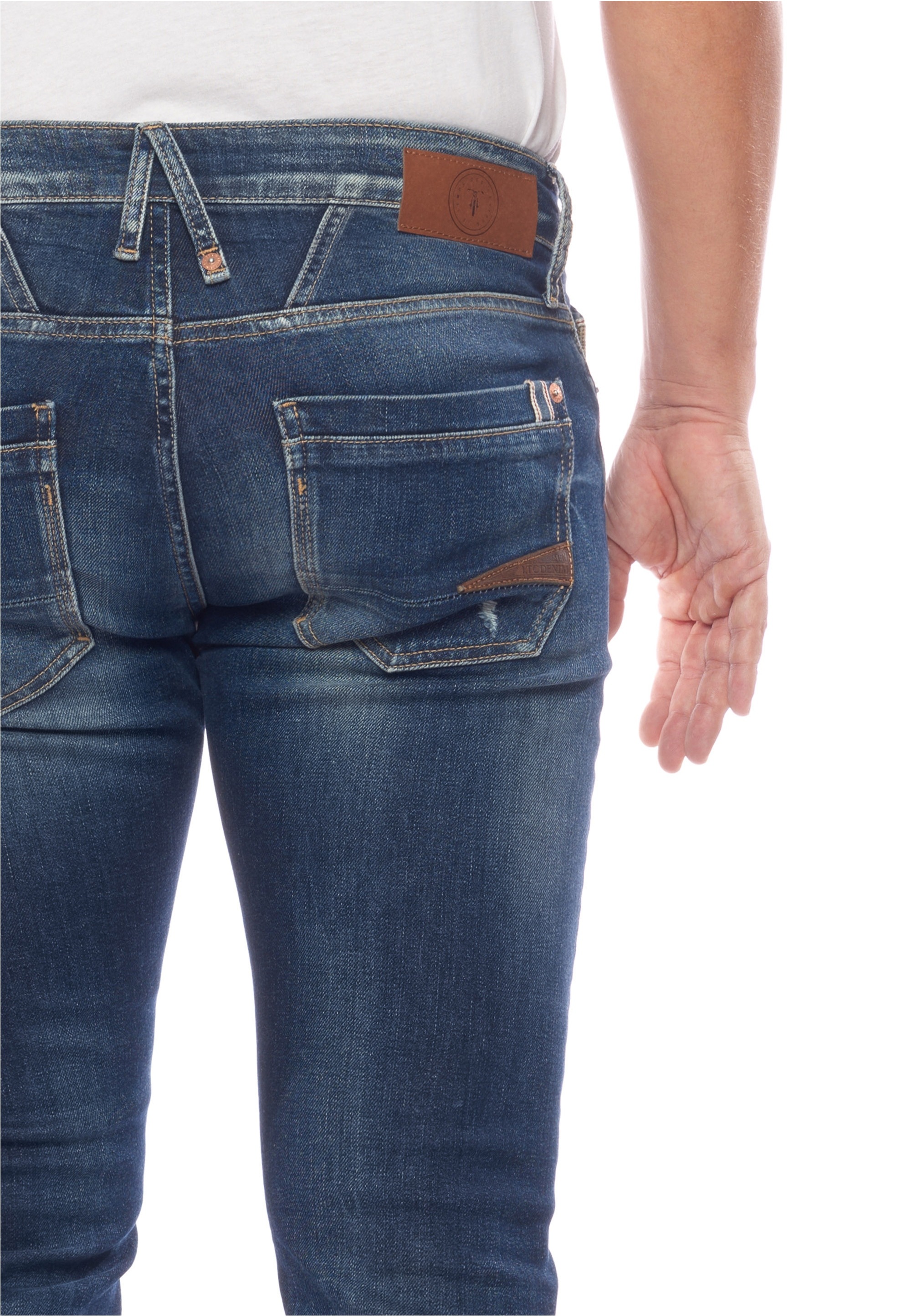 Le Temps Des Cerises Slim-fit-Jeans, mit angesagten Used-Details