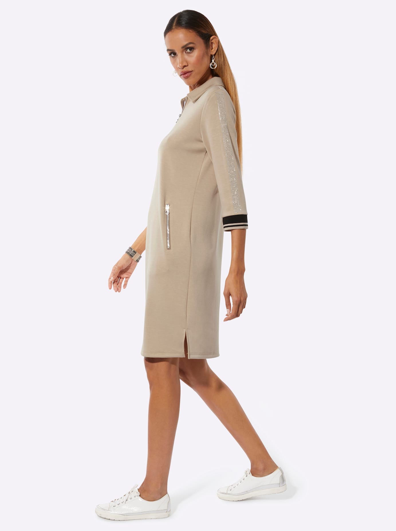 creation L Shirtkleid »Modal-Mix-Kleid« Reißverschlusstasche