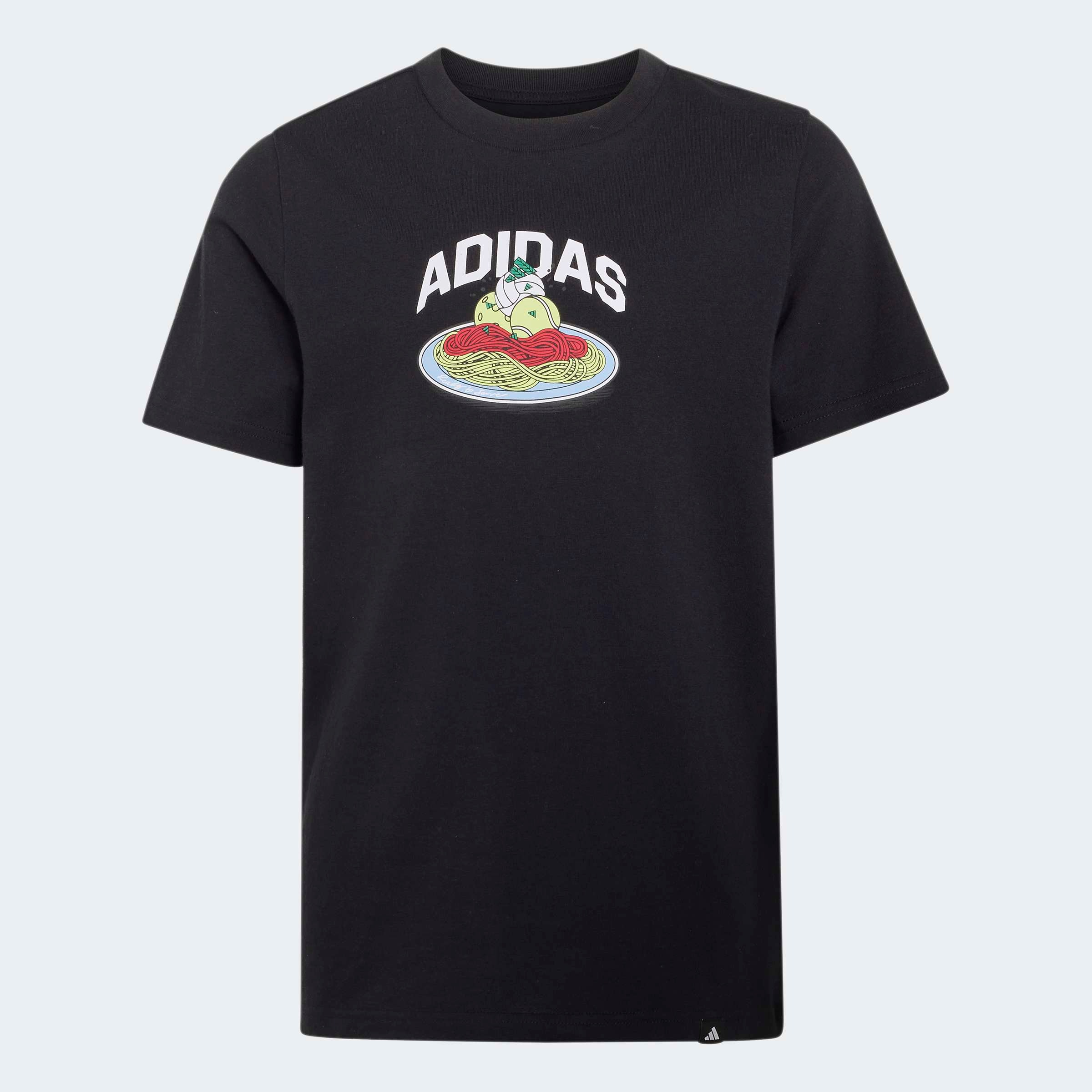 adidas Sportswear T-Shirt "PASTA GRAPHIC JUNIOR" mit auffälligem Grafikprint zum Thema Essen, aus Baumwolle, für Kinder