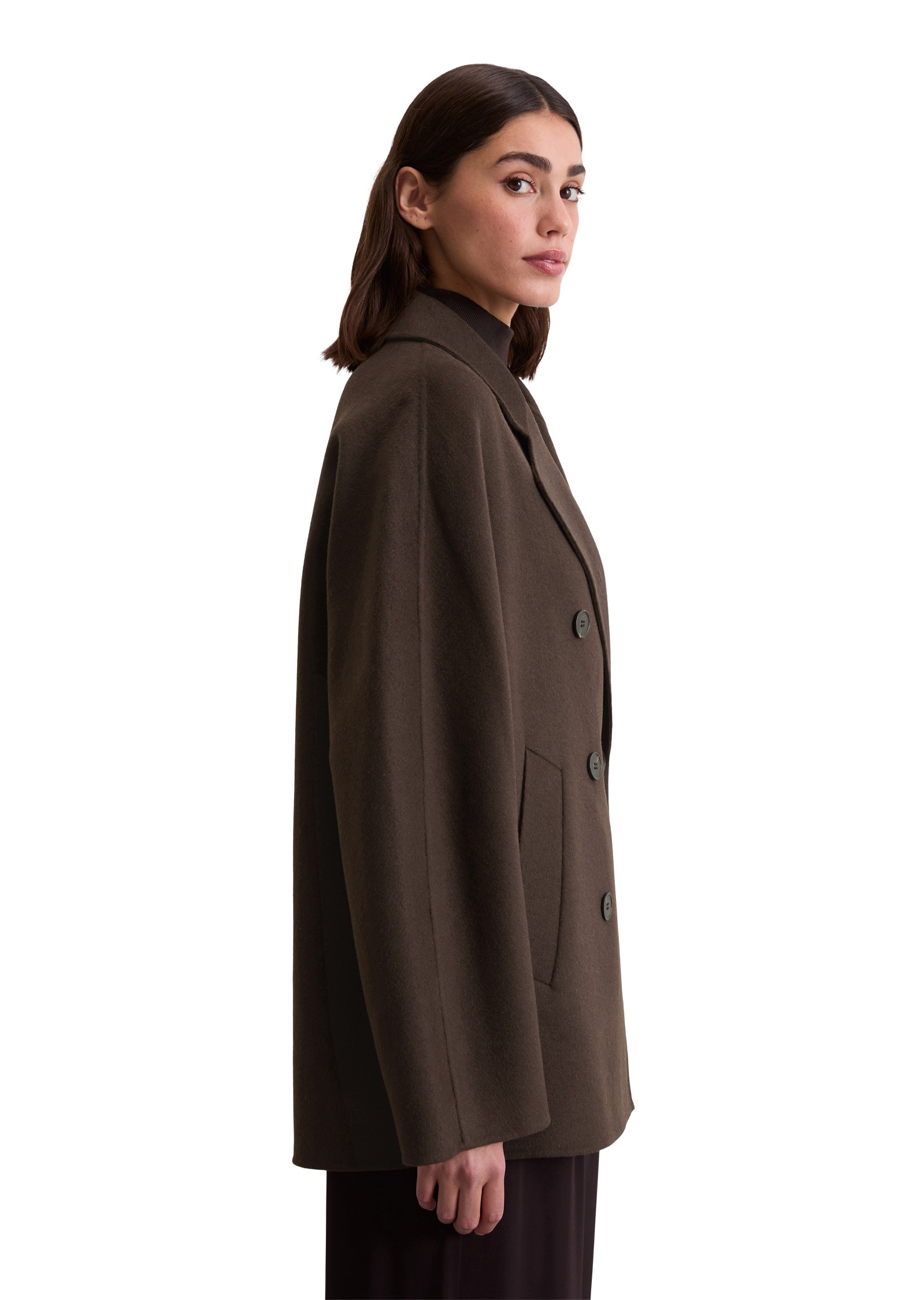 Marc O'Polo Outdoorjacke »aus edlem Woll-Doubleface«, ohne Kapuze