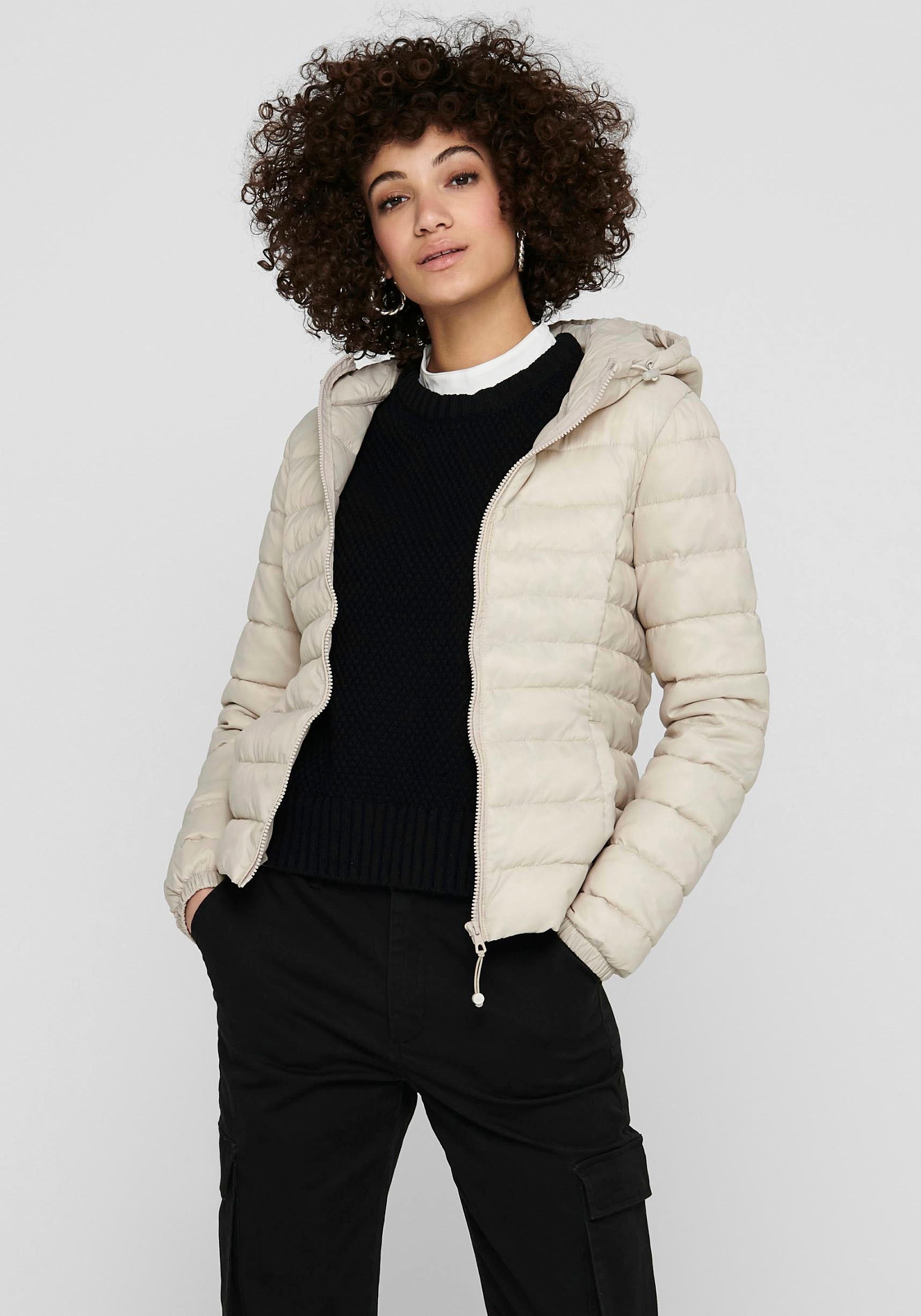 ONLY "ONLTAHOE HOOD JACKET OTW NOOS" mit Kapuze in modisch kurzer Form günstig online kaufen