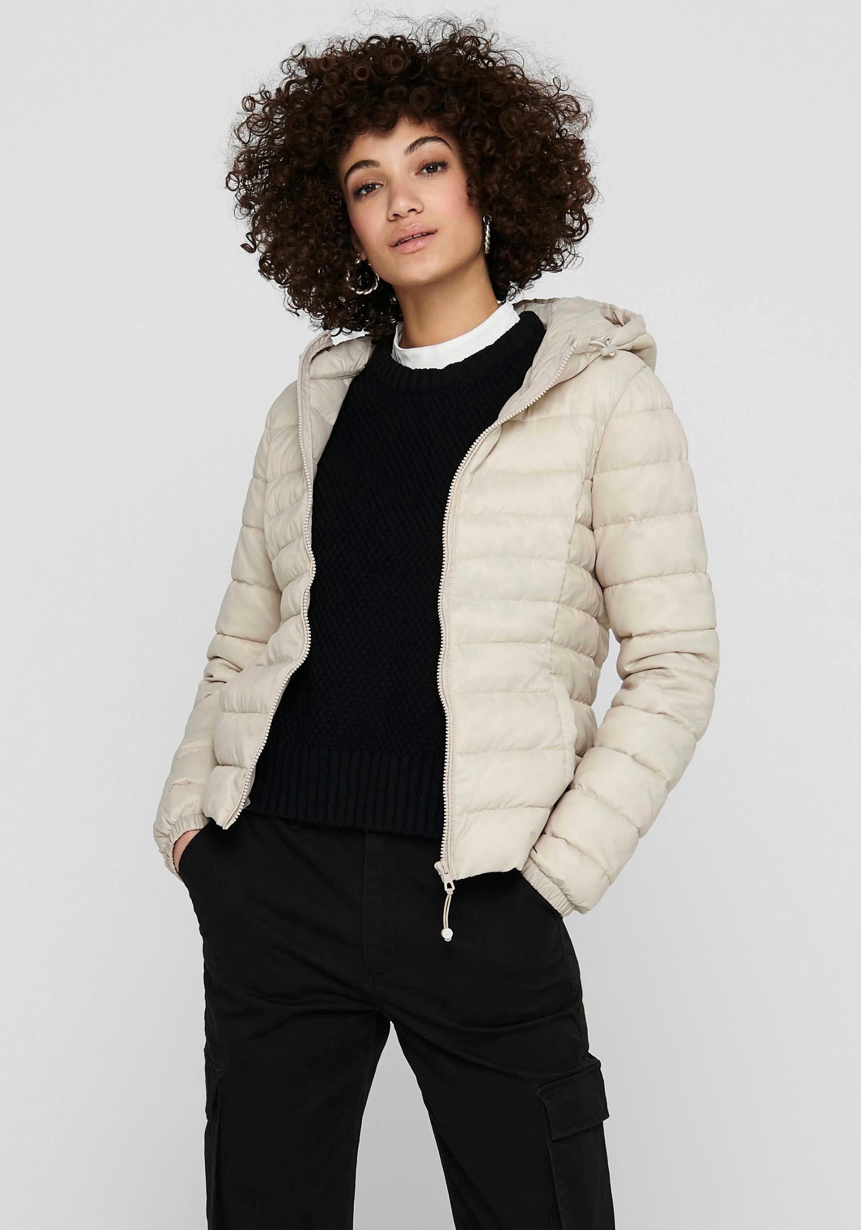 ONLY Steppjacke "ONLTAHOE HOOD JACKET OTW NOOS" mit Kapuze Kunstfaser, perf günstig online kaufen