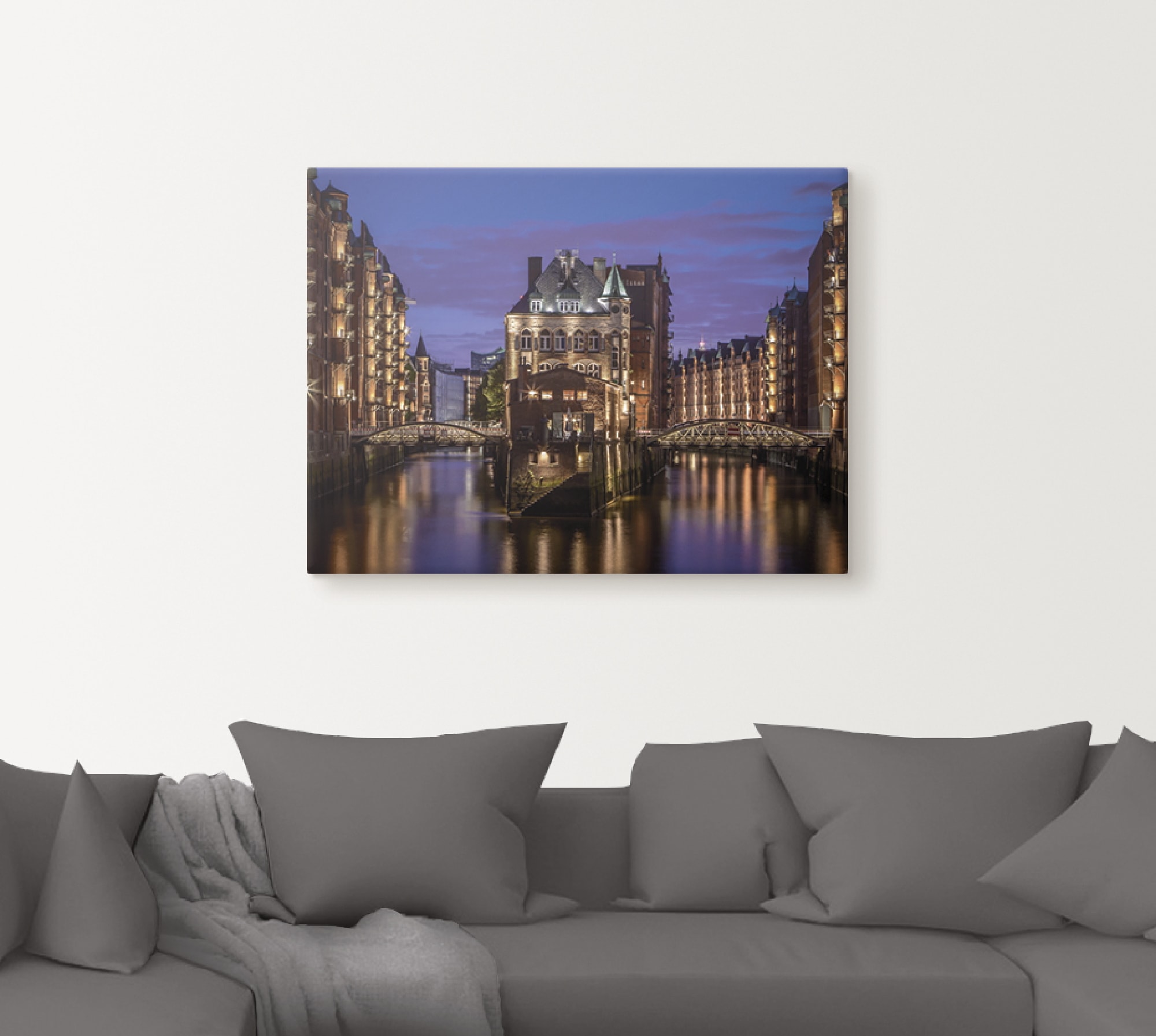 Artland Wandbild »Wasserschloss Hamburg«, Deutschland, (1 St.), als Alubild, Leinwandbild, Wandaufkleber oder Poster in versch. Größen