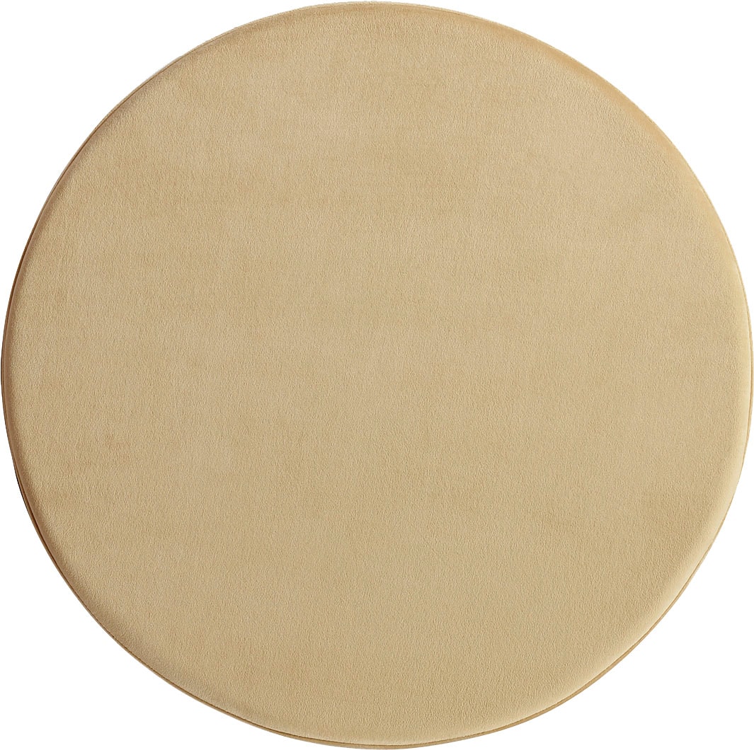 Kayoom Polsterhocker »Hocker Matilda 325, Edler Touch durch goldenen Sockel«, (1 St.), Samtbezug, farbig geschichtete Polsterung, goldener Sockel