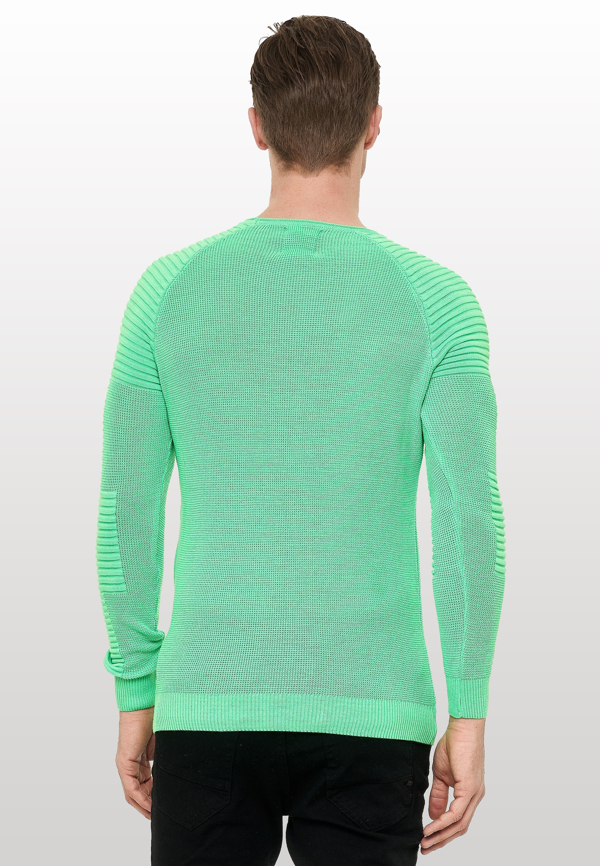 Rusty Neal Strickpullover, mit modernem Rundhalsausschnitt