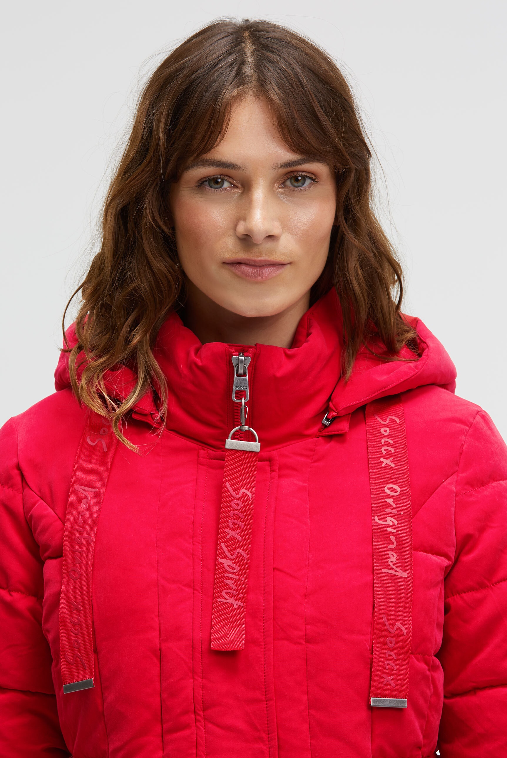 SOCCX Winterjacke mit Kapuze mit Reißverschluss an den Einschubtaschen