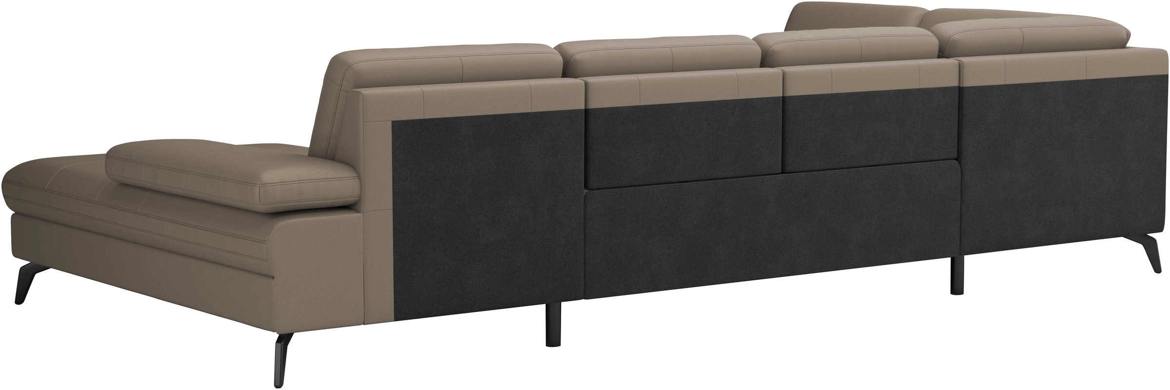 sit&more Wohnlandschaft »Morris U-Form, inkl. Sitztiefenverstellung«, wahlweise mit Armteilverstellung, Bettfunktion & Bettkasten