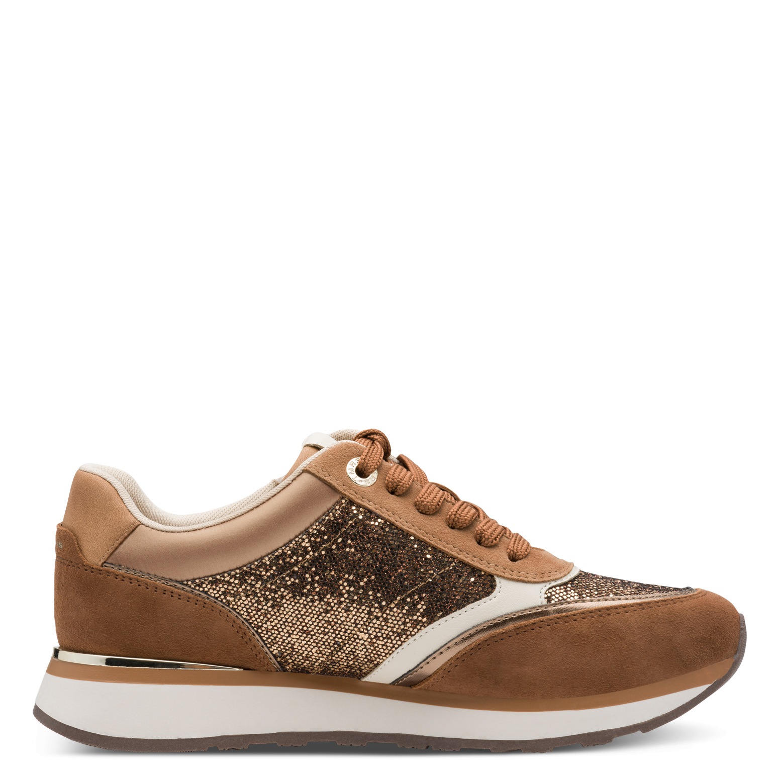 Tamaris Keilsneaker, Freizeitschuh, Halbschuh, Schnürschuh mit Kontrastbesätzen