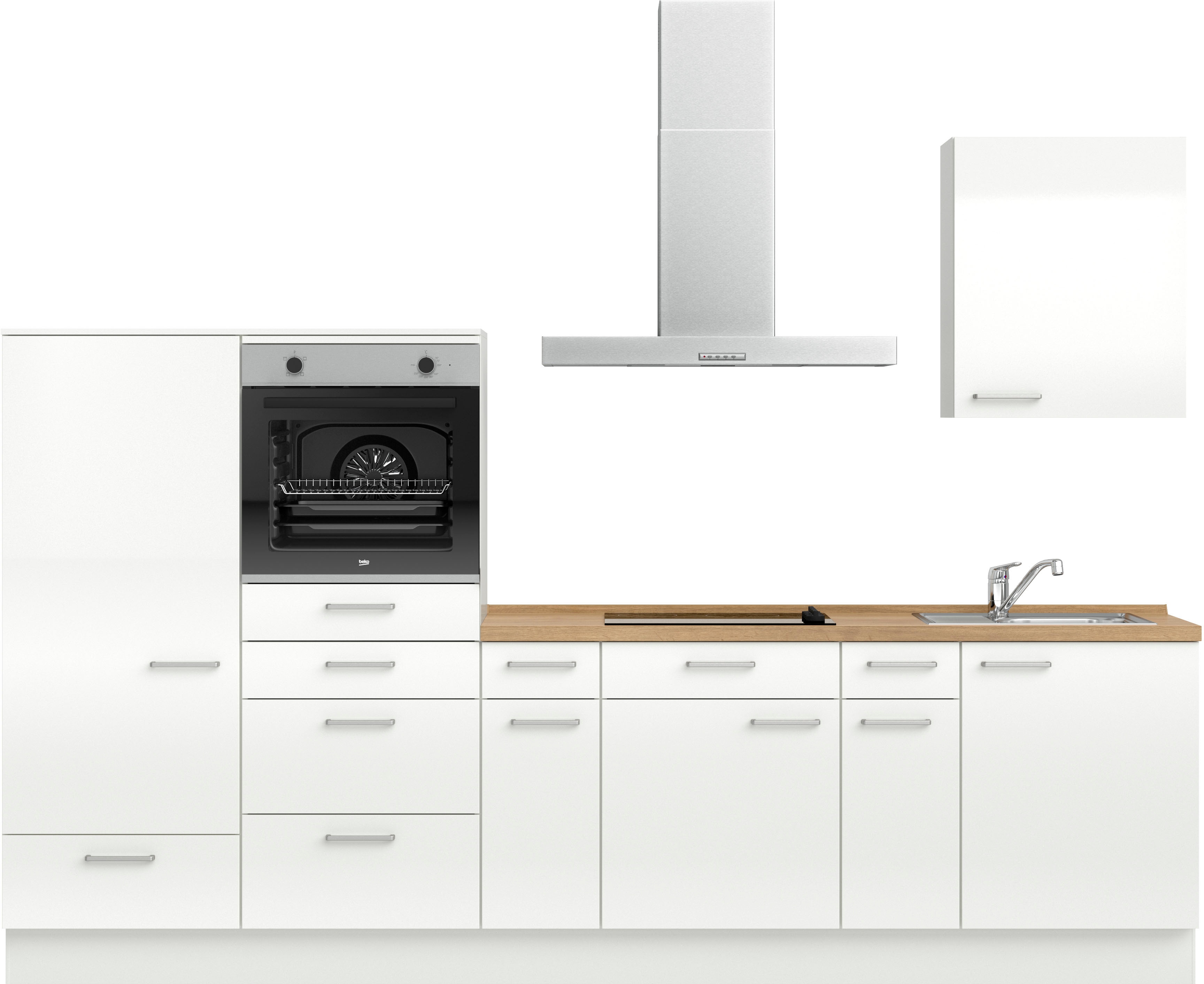 nobilia Küchenzeile ""Flash I", NEU: individuell anpassbar mit gratis Profi-Beratung" vormontiert, Breite 300 cm, Ausrichtung wählbar, wahlw. mit E-Geräten
