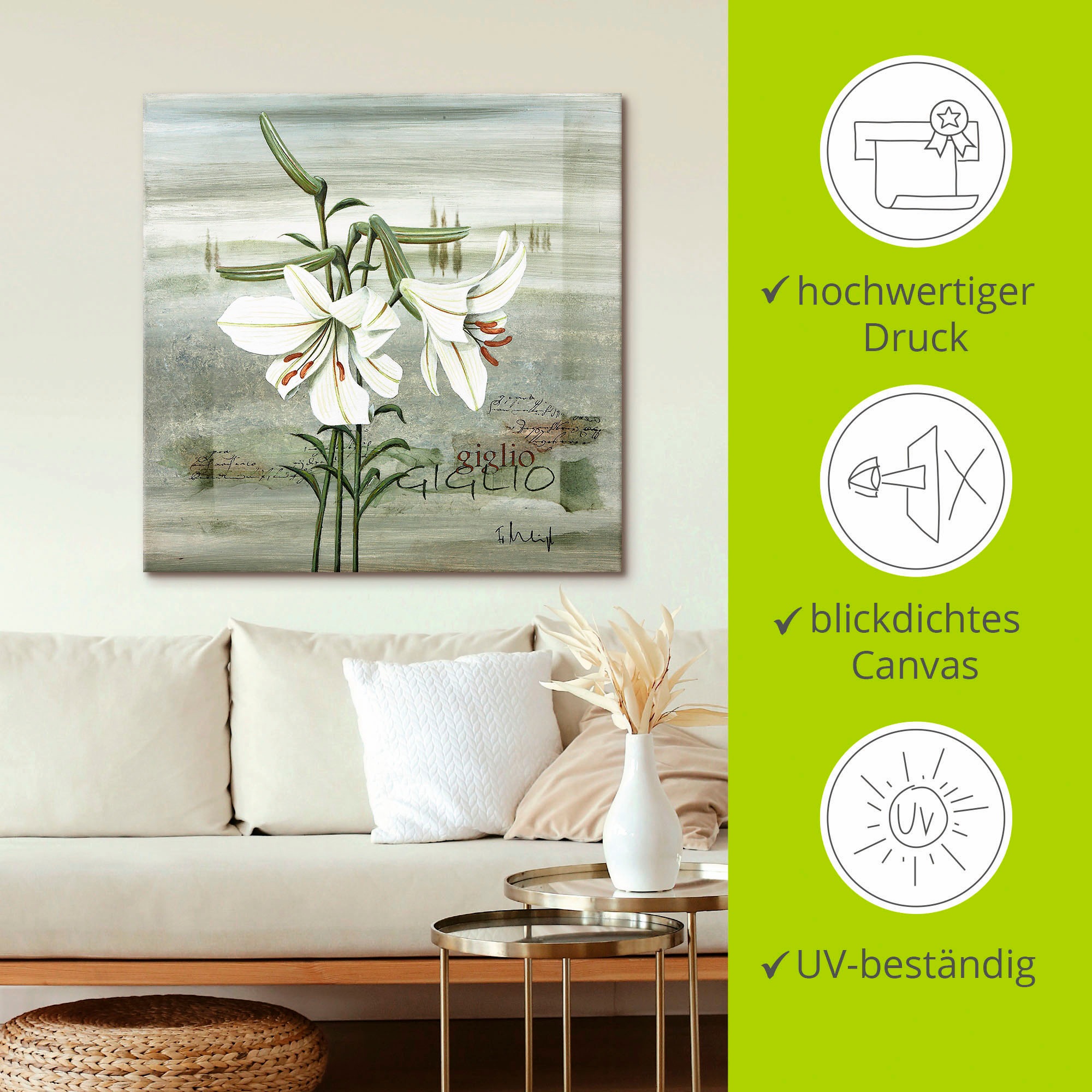 Artland Leinwandbild »Lilie«, Blumen, (1 St.), auf Keilrahmen gespannt