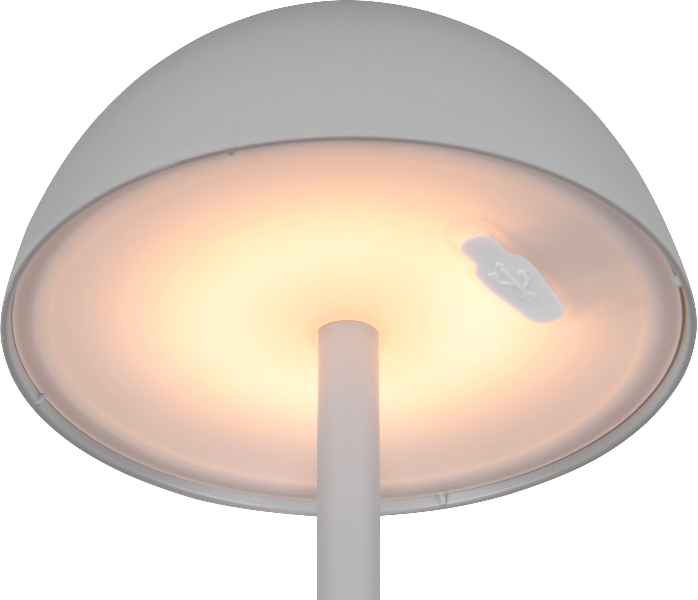 my home LED Außen-Tischleuchte »Abbey Tischleuchte (Stück)«, 1 flammig, Leuchtmittel LED-Board | LED fest integriert, Outdoor Akku Tischlampe Pilzdesign, USB-C, 4-fach Touch Dimmer, IP54