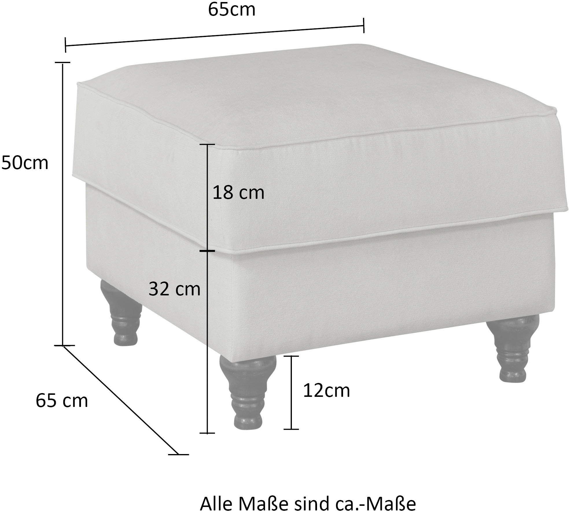 Home affaire Sessel »WESTMINSTER«, (Set, 2 St., 1Sessel, 1 Hocker), mit Federkern-Polsterung