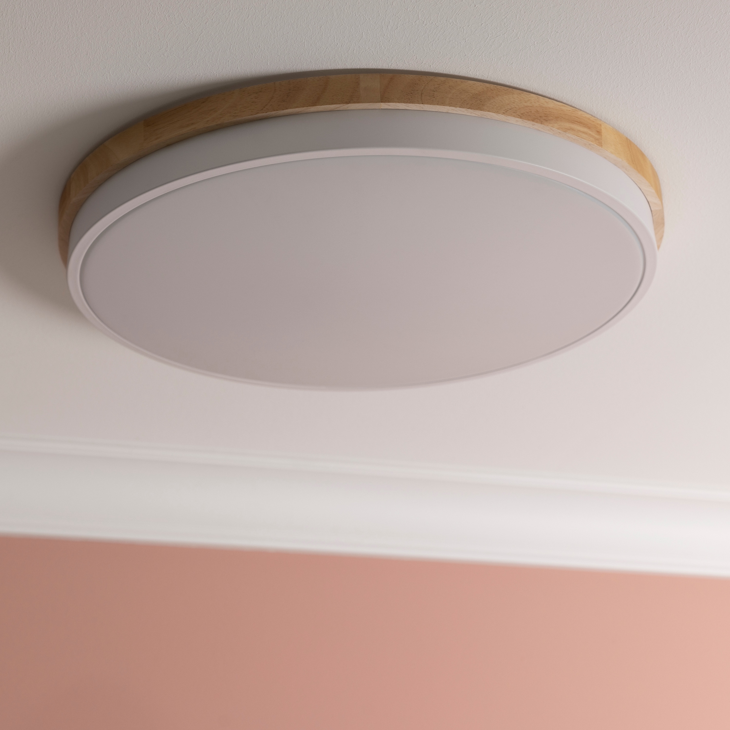 Brilliant LED Deckenleuchte »Baarlo«, Ø 50 cm, 4500 lm, 3000-6500 K, dimmbar, Fernbedienung, Holz/Metall