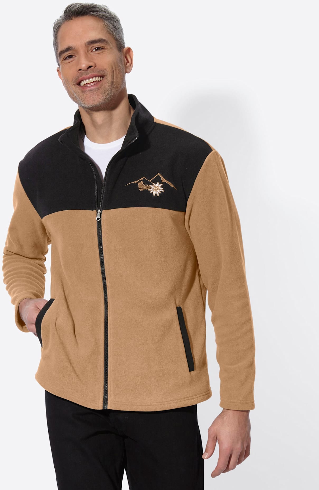 Classic Fleecejacke ohne Kapuze