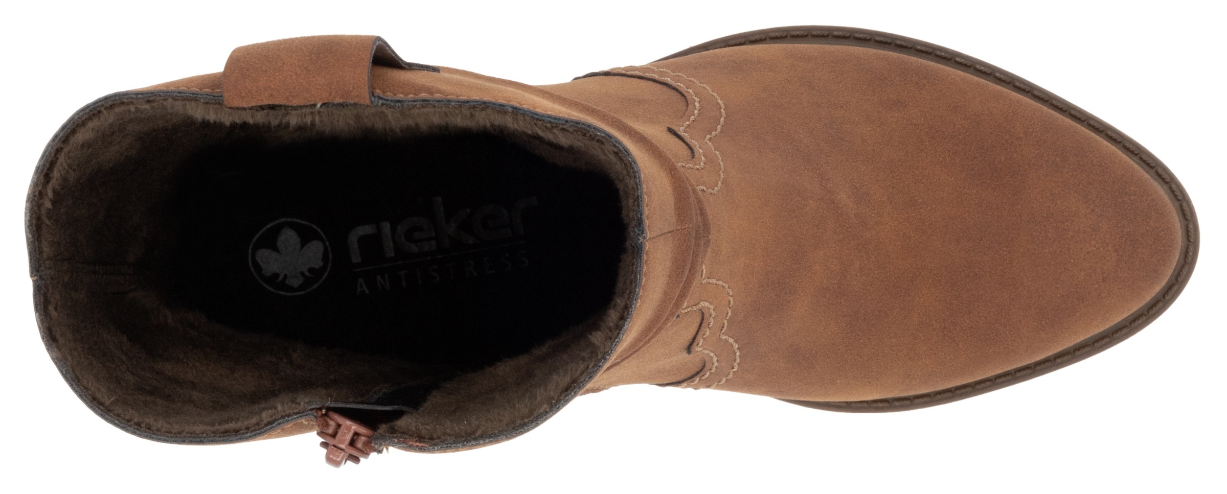 Rieker Westernstiefelette, Cowboystiefelette, Boots, Blockabsatz, mit gerafftem slouchy Schaft