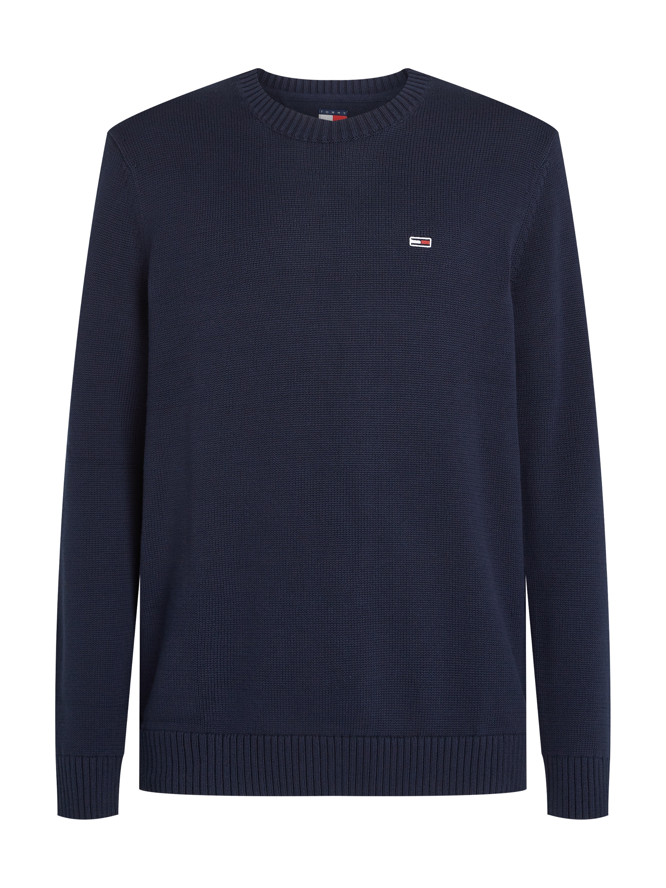 Tommy Jeans Strickpullover »TJM SLIM ESSNTLS C-NECK SWEATER«, mit Markenlogo auf der Brust