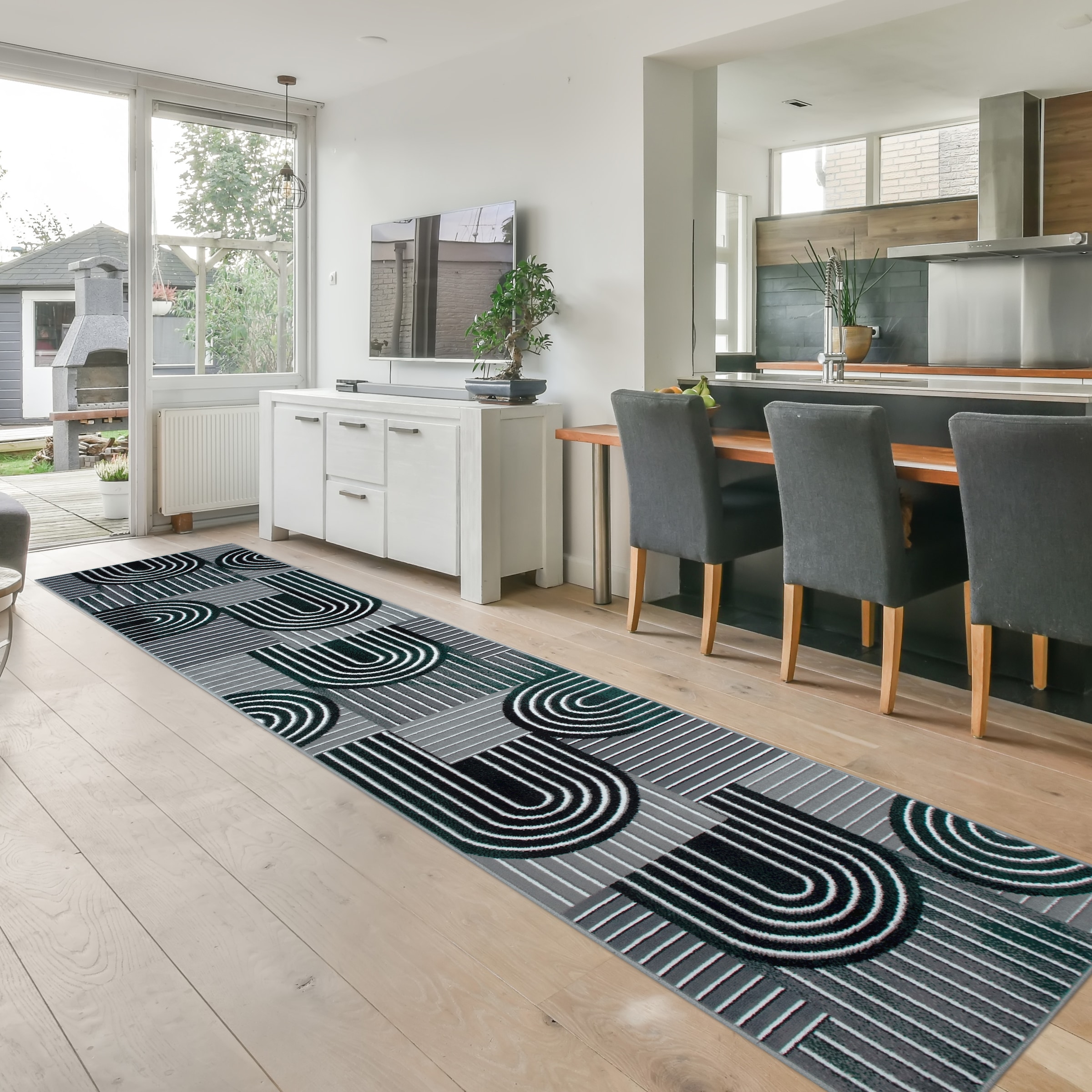 OTTO home Läufer »Lyssandra« rechteckig 8 mm Höhe 3D-Effekt, softer Kurzflor, pflegeleicht, leichter Glanz, Scandi-Look