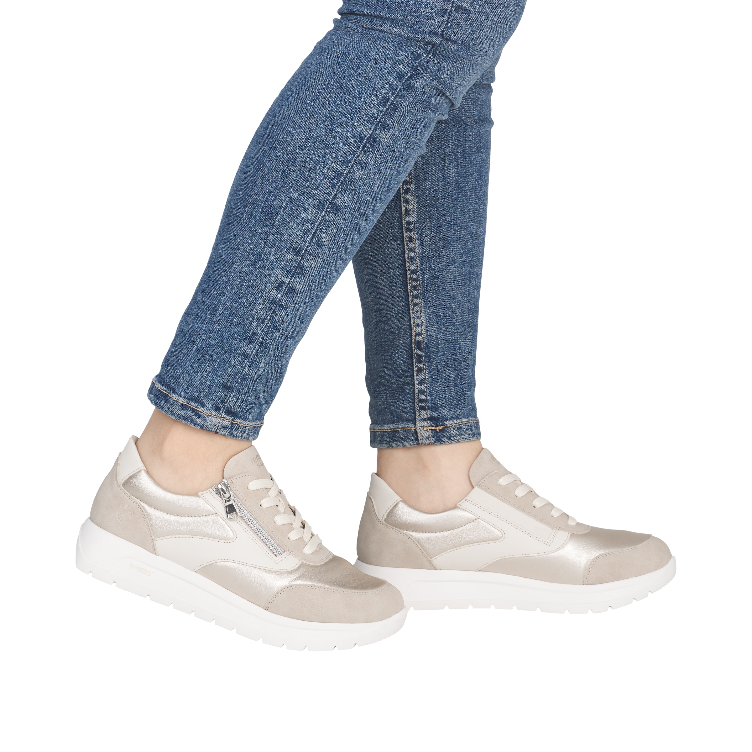 Remonte Keilsneaker  Schnürschuh, Halbschuh, Casual-Sneaker mit seitlichem Reißverschluss