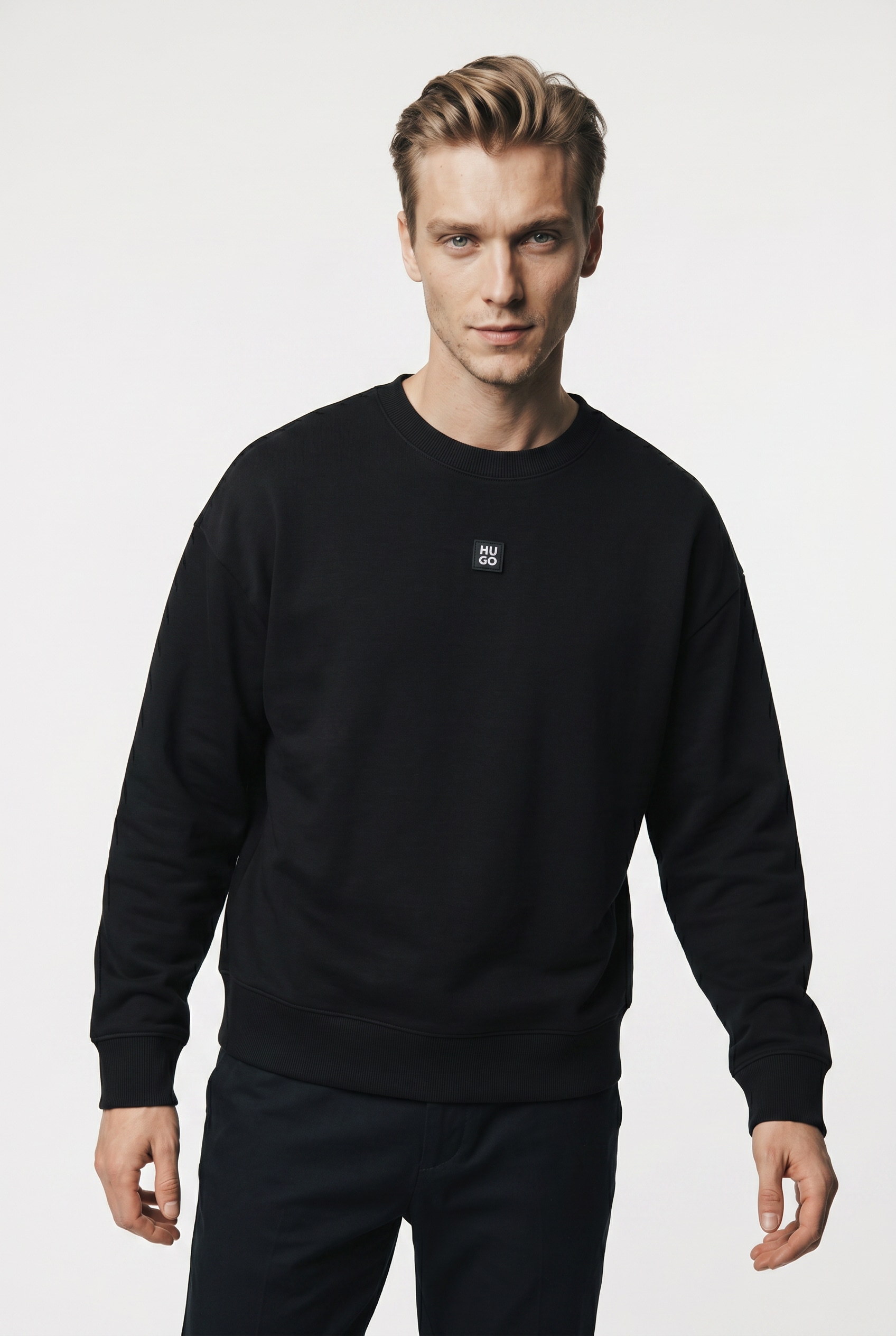 HUGO Sweatshirt »Dettil Metal Logo«, Relaxed Fit, Premium Serie, Soft Finish Innen
