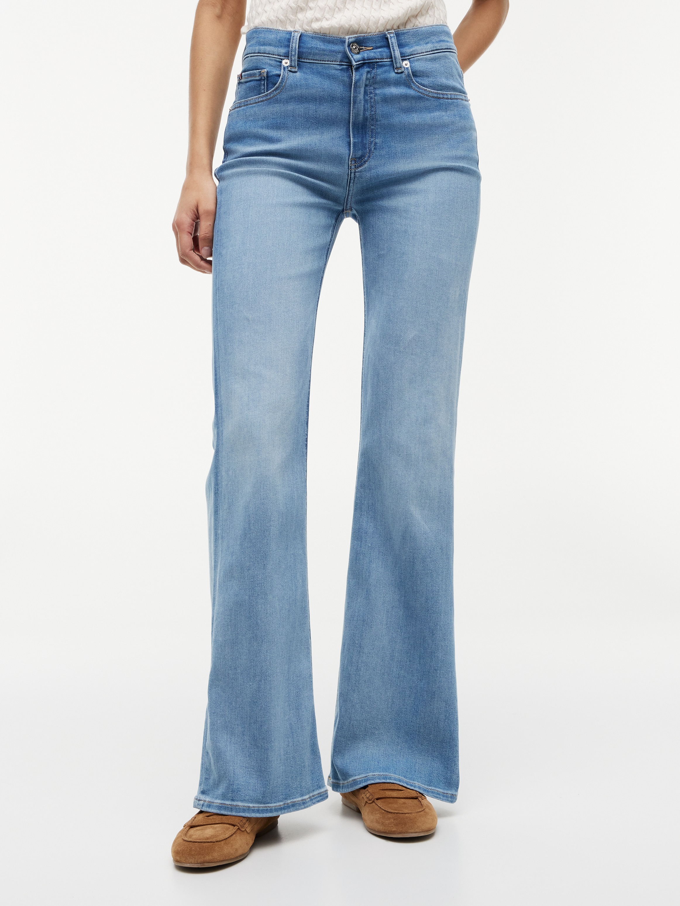 Tommy Hilfiger "FLARE KATY RW" Baumwollmischung, Stretch, in ausgestellter Form