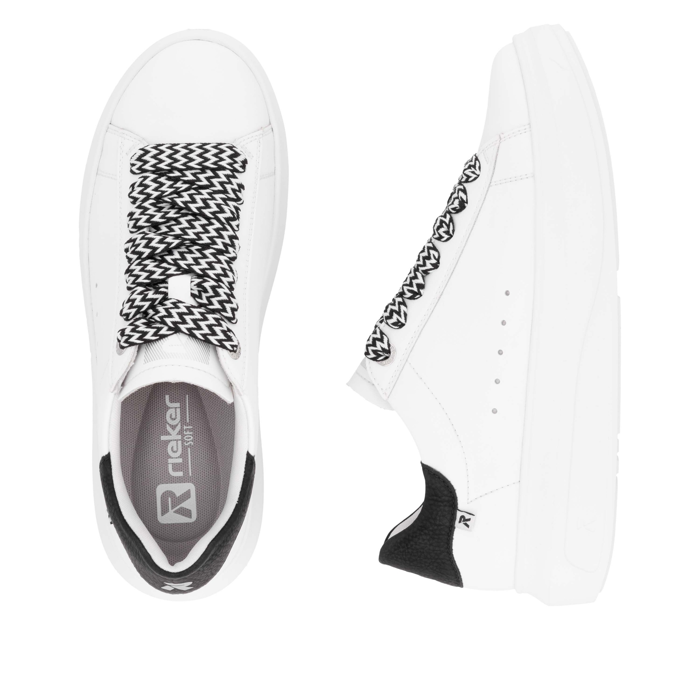 RIEKER Sport Plateausneaker, Freizeitsneaker, Schnürschuh, Halbschuh im Sport-Style