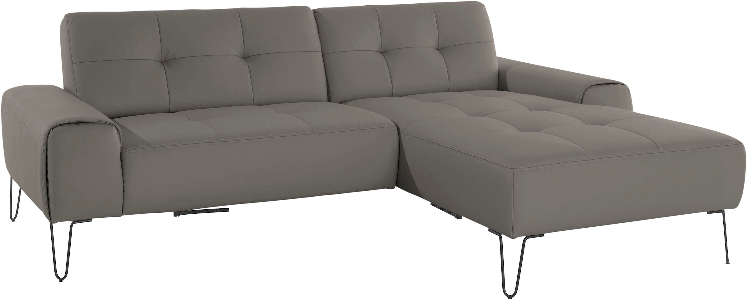 Ecksofa »Taranto, aktuelles Design trifft Sitzkomfort, hoher Designfuß, L-Form«,...