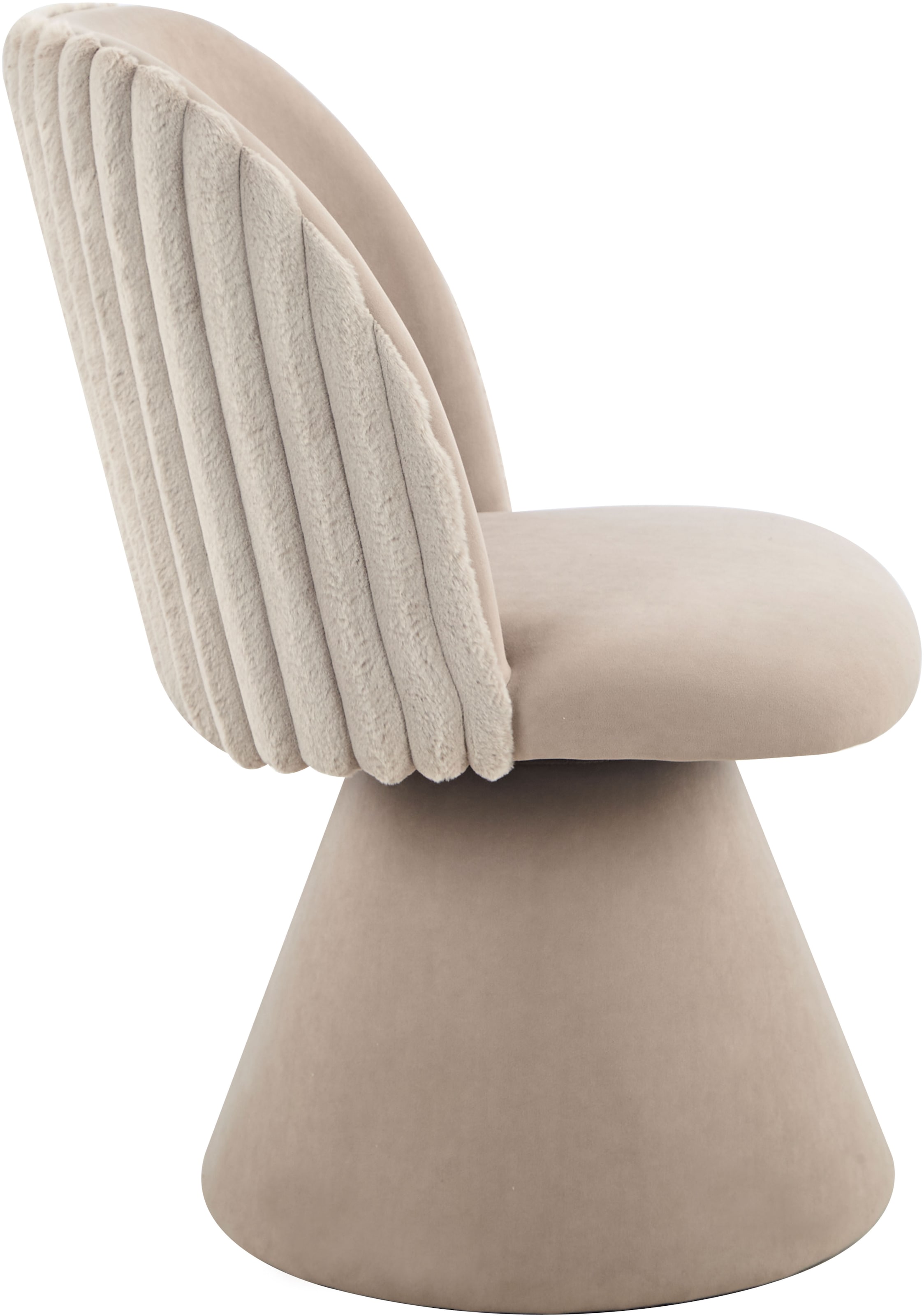 HELA Drehstuhl »BARI« (Set) 2 Stk.360° drehbar, Polsterfuß, Materialkombi, Außen Felloptik Innen Velvet