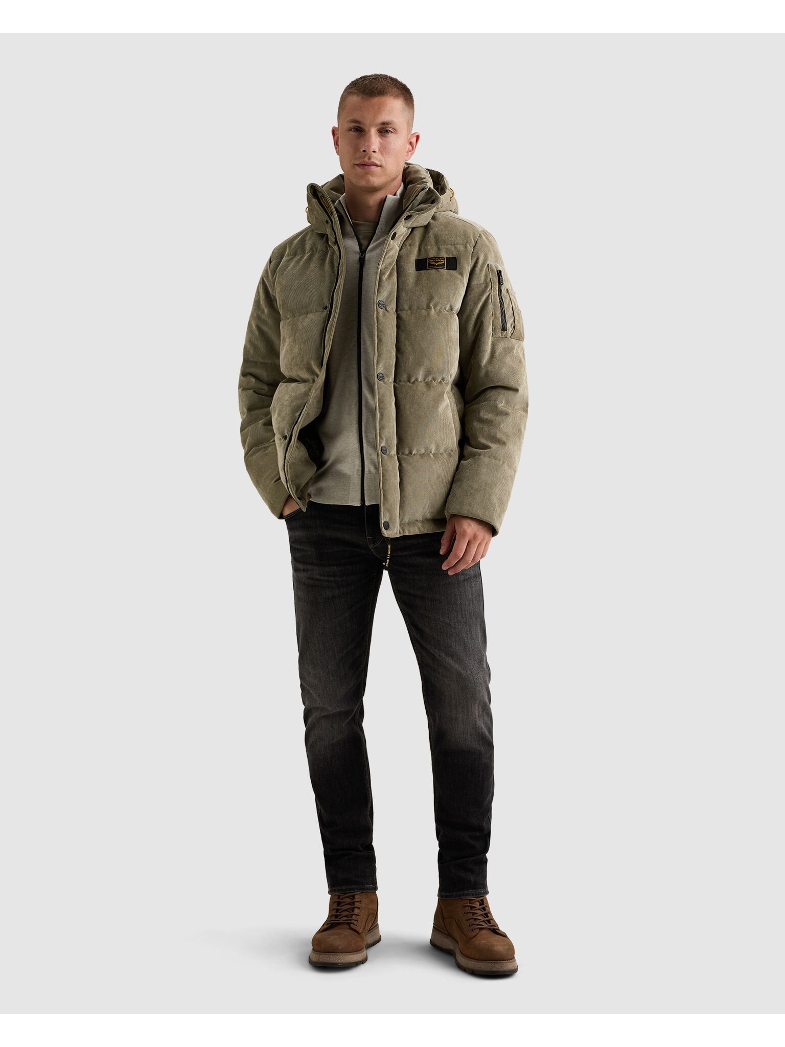 PME LEGEND Winterjacke »GOBBLER Clear Ford« mit Kapuze aus Feincord, warm wattiert