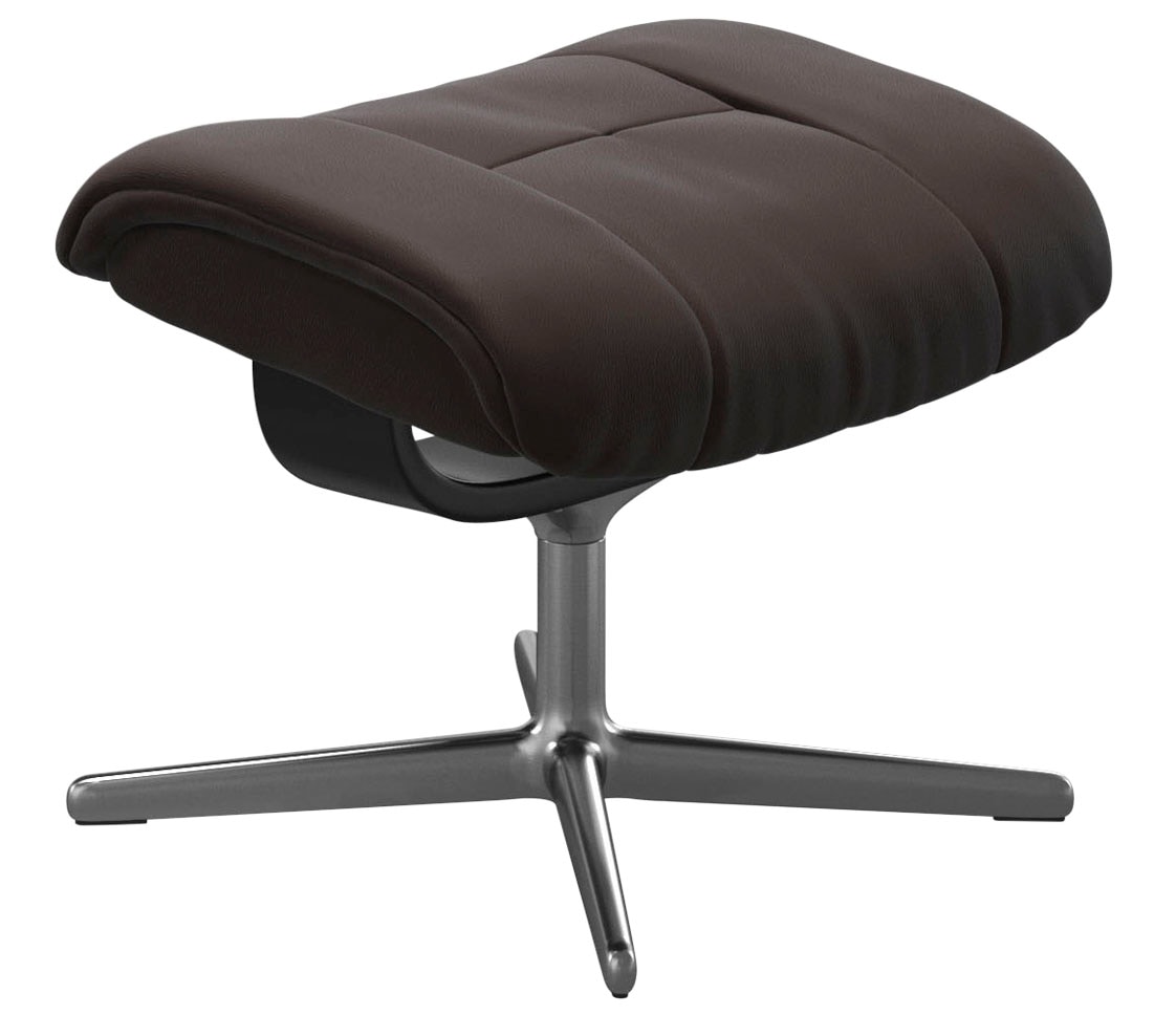 Stressless Fußhocker "Mayfair", mit Cross Base, Größe S, M & L, Holzakzent Schwarz